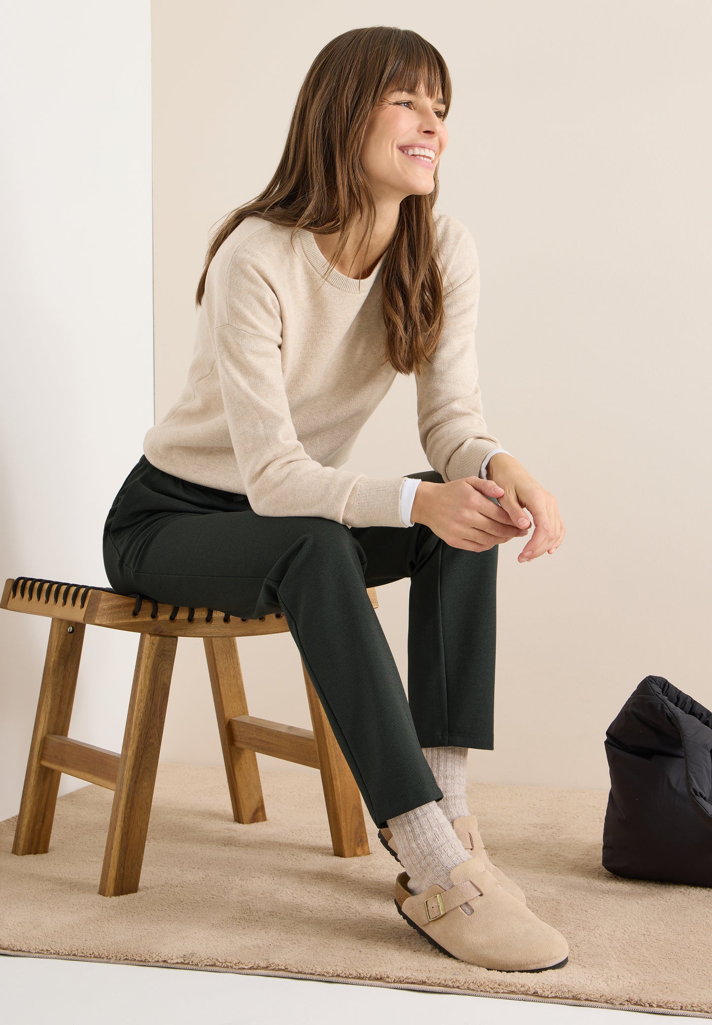 CECIL - Two-Tone Hose - Farbe: raw khaki