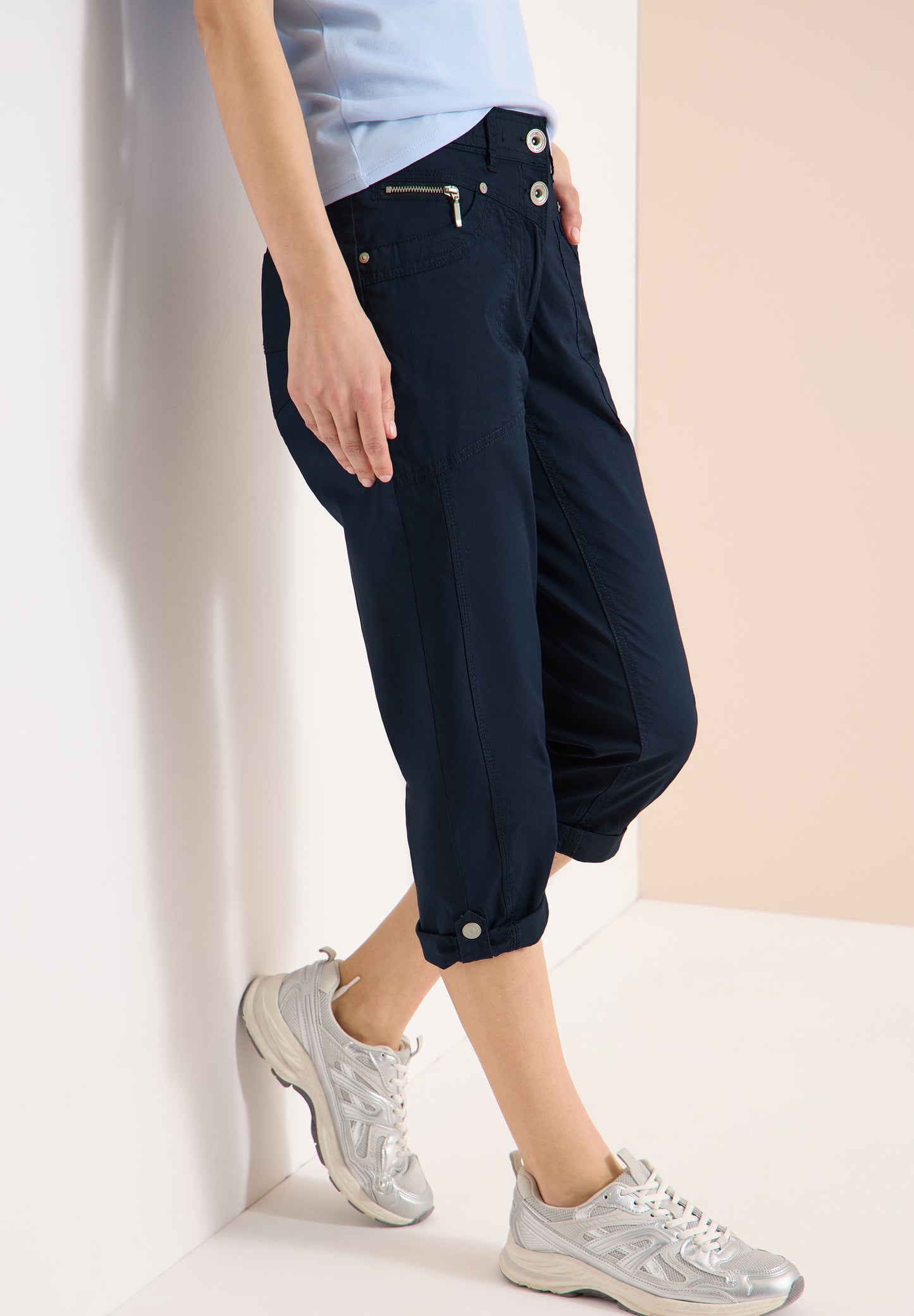 CECIL - Damen Hose mit Turn Up im Style New York- Farbe: Blau