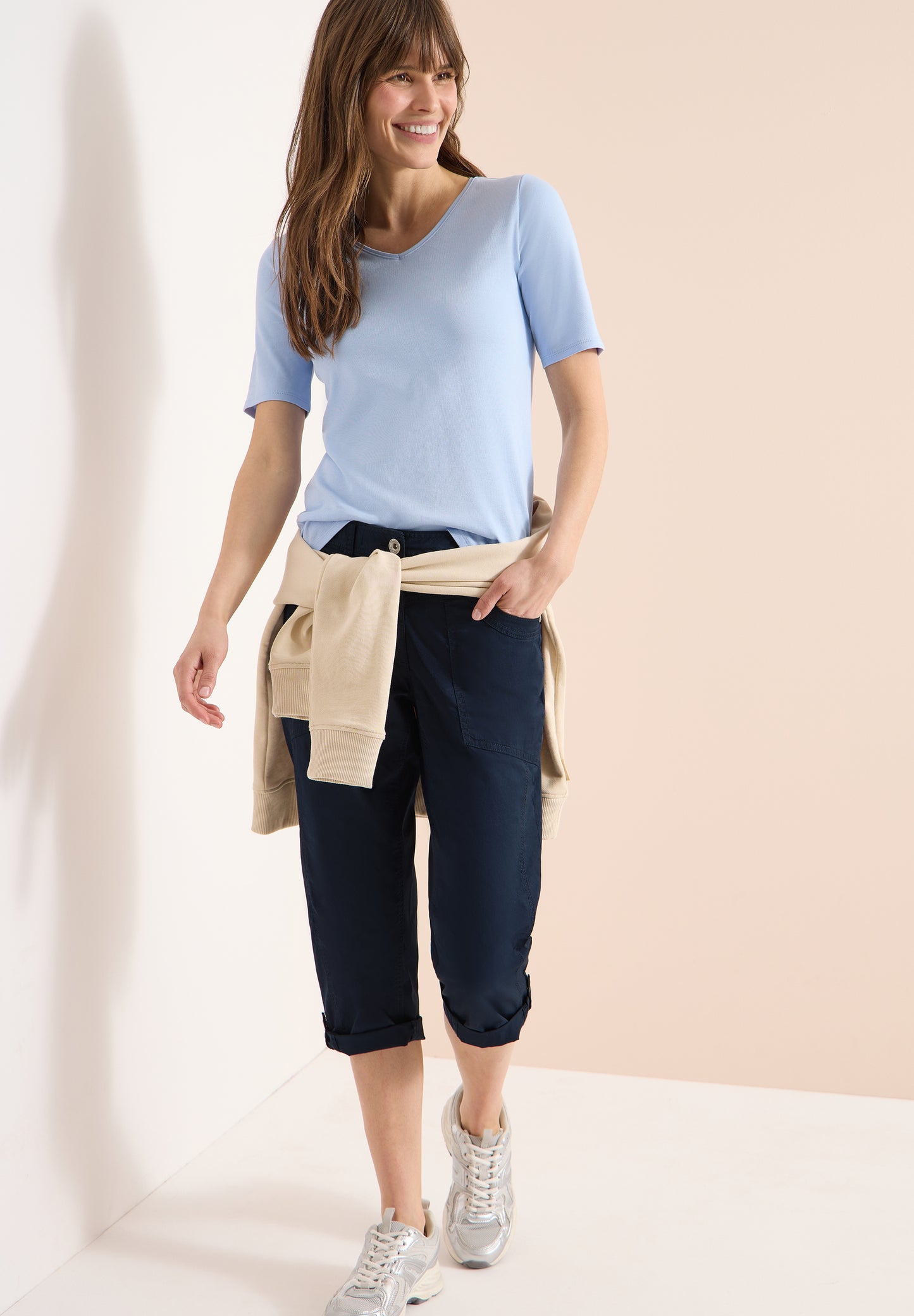 CECIL - Damen Hose mit Turn Up im Style New York- Farbe: Blau
