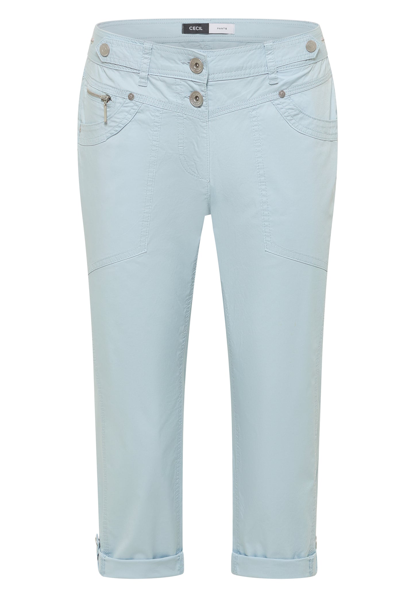 CECIL - kürzere Hose mit Turn Up im Style New York - Farbe: hellblau