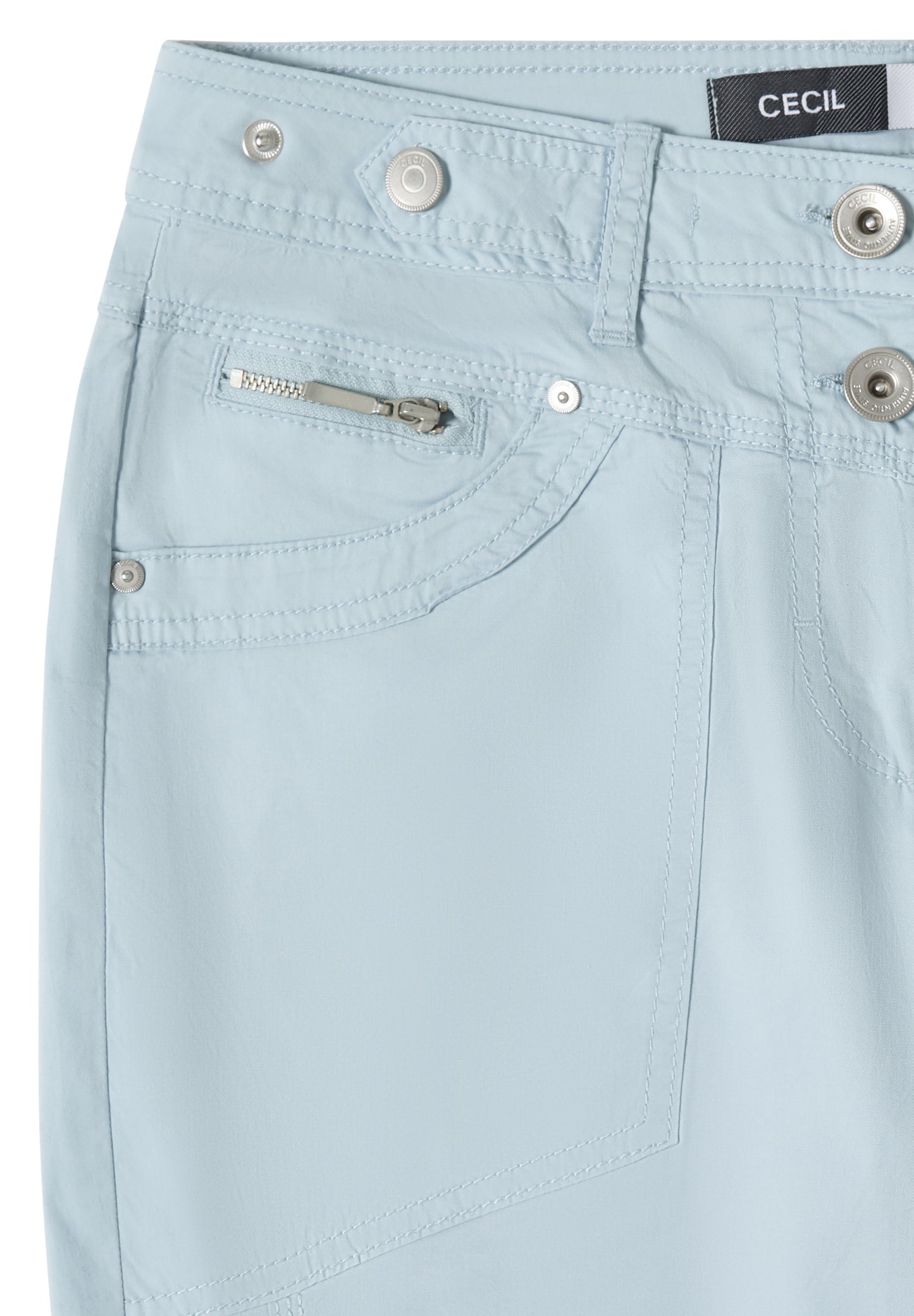 CECIL - kürzere Hose mit Turn Up im Style New York - Farbe: hellblau