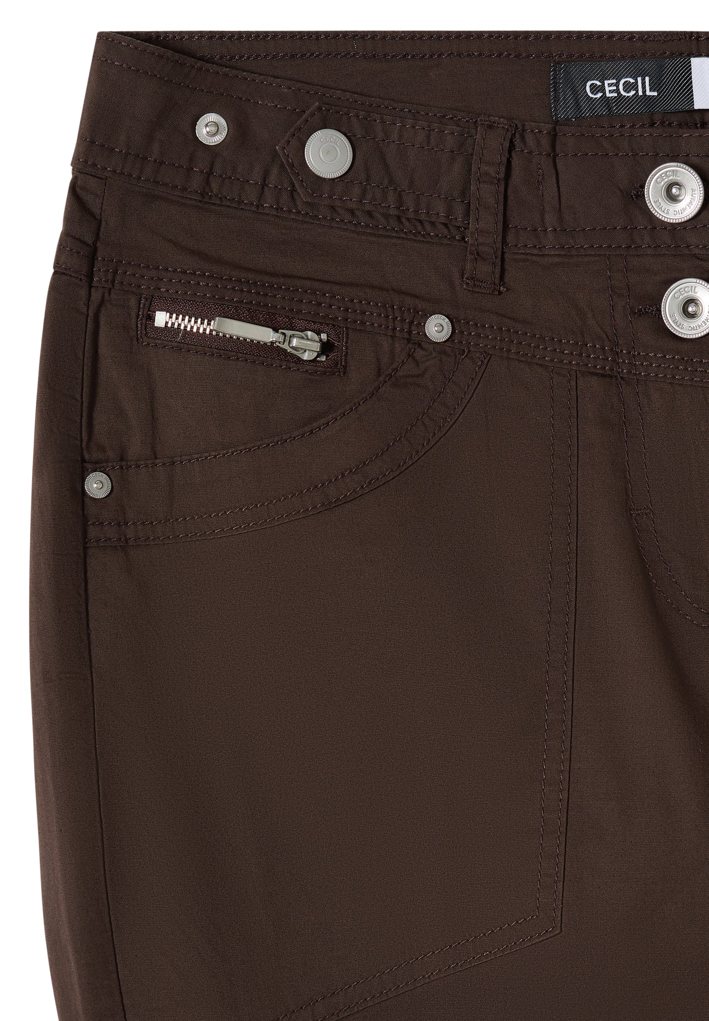 CECIL - Hose im Style New York mit Turn Up - Farbe: Braun