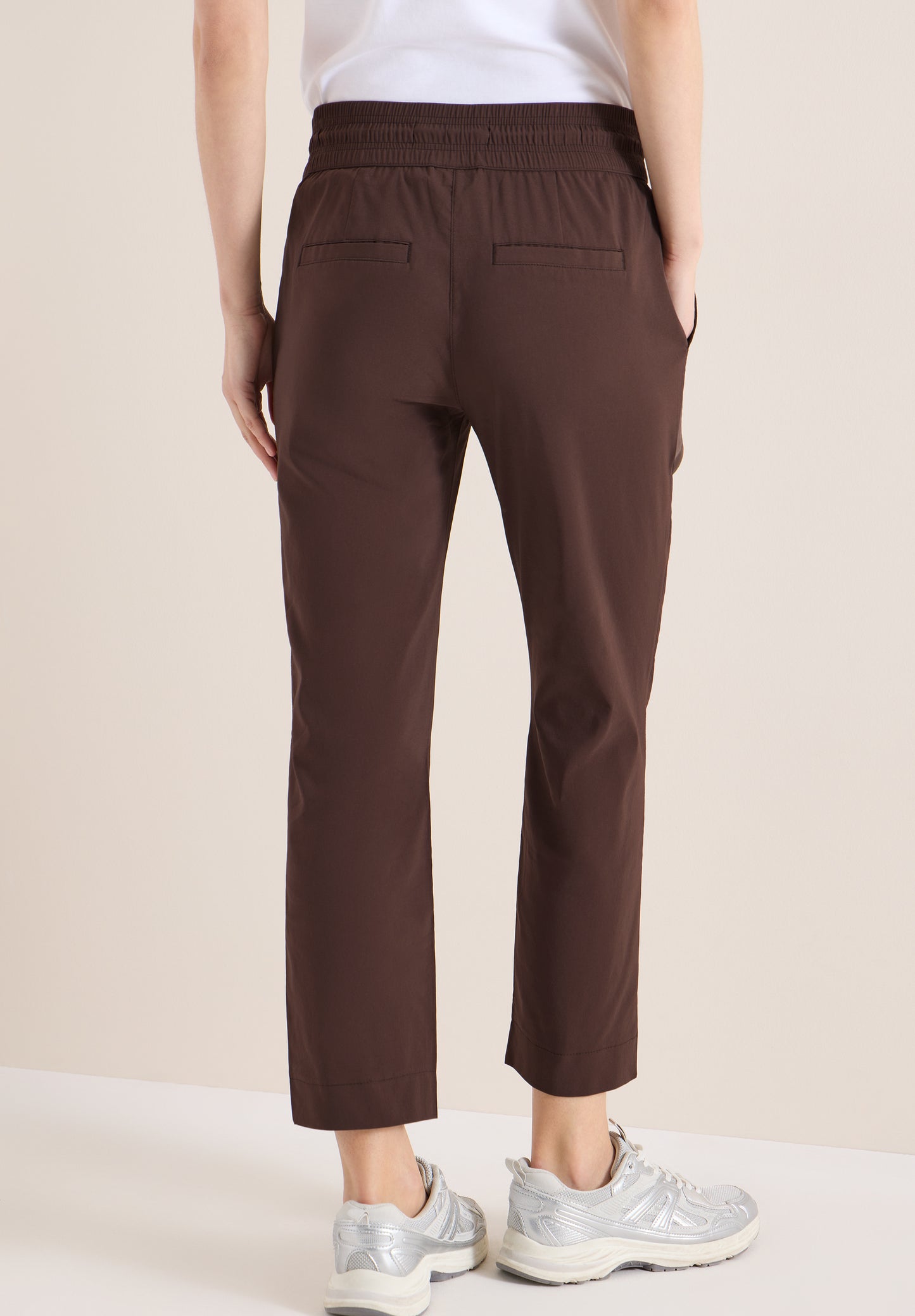 CECIL - Mid Waist Slim Leg Hose im Casual Fit - Farbe: brown cacao
