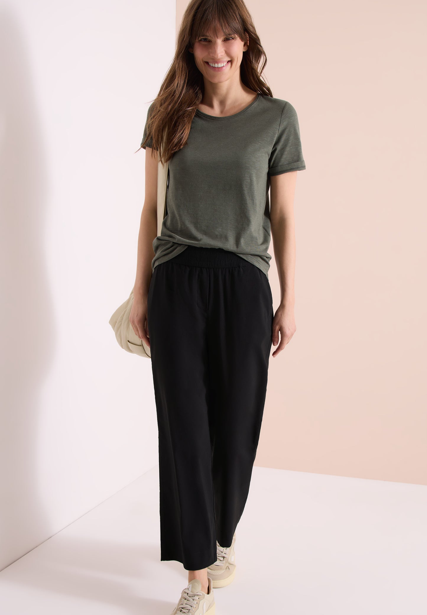 CECIL - High Waist Wide Leg Hose im Loose Fit - Farbe: Black