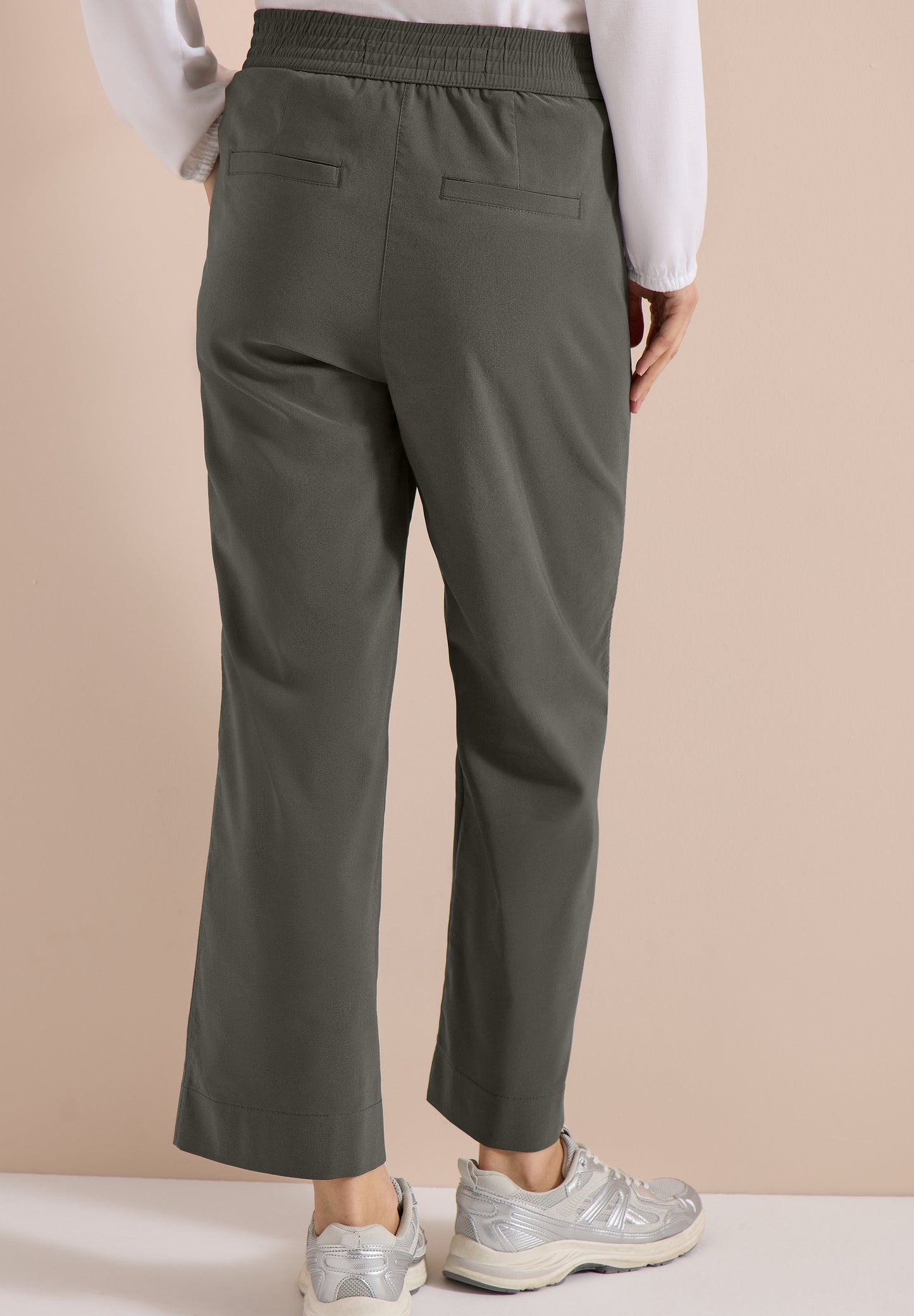 CECIL - High Waist Wide Leg Hose im Loose Fit - Farbe: clear khaki