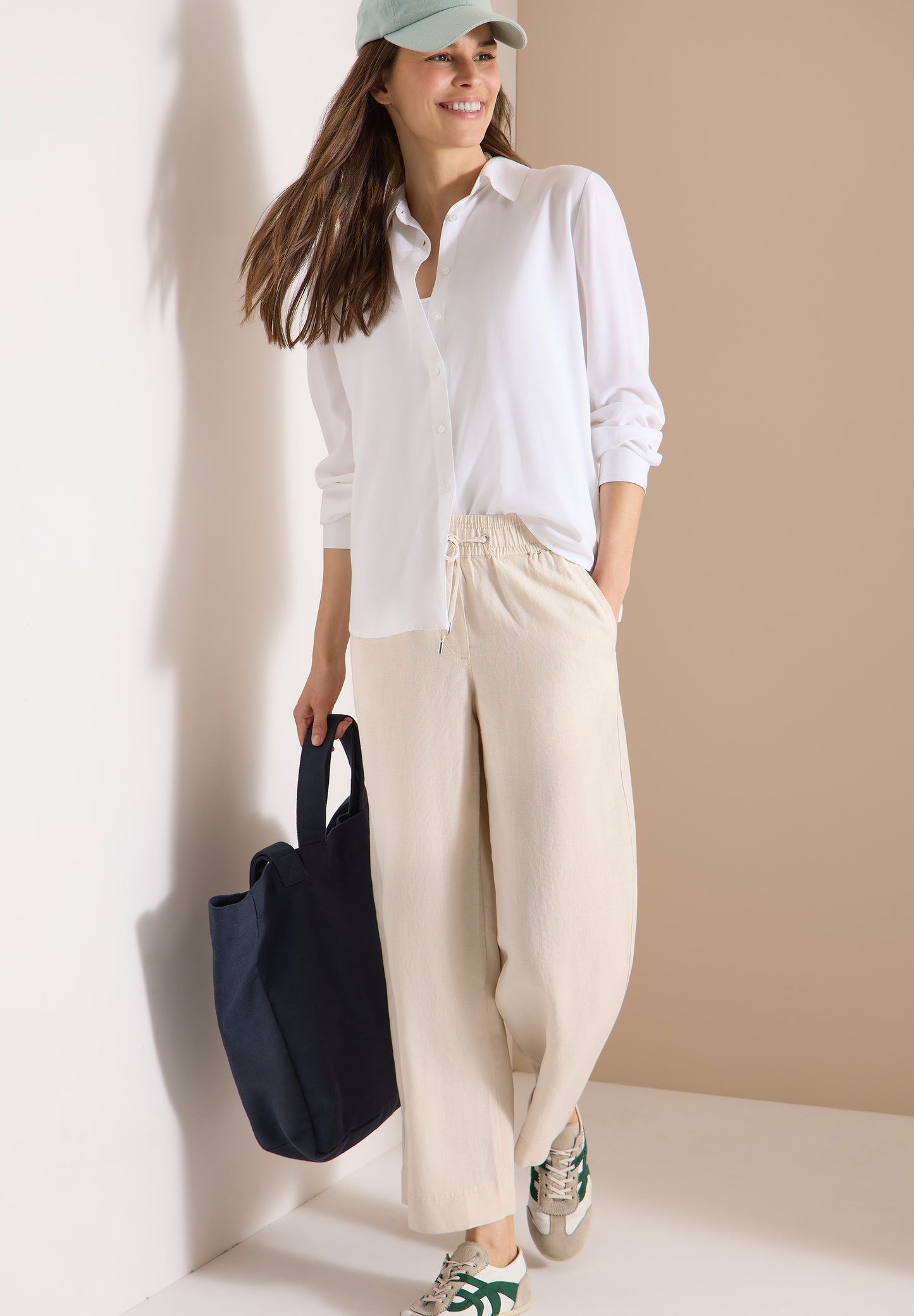 CECIL - Hose im Loose Fit aus Leinenmix im Style NEELE - Farbe: Beige