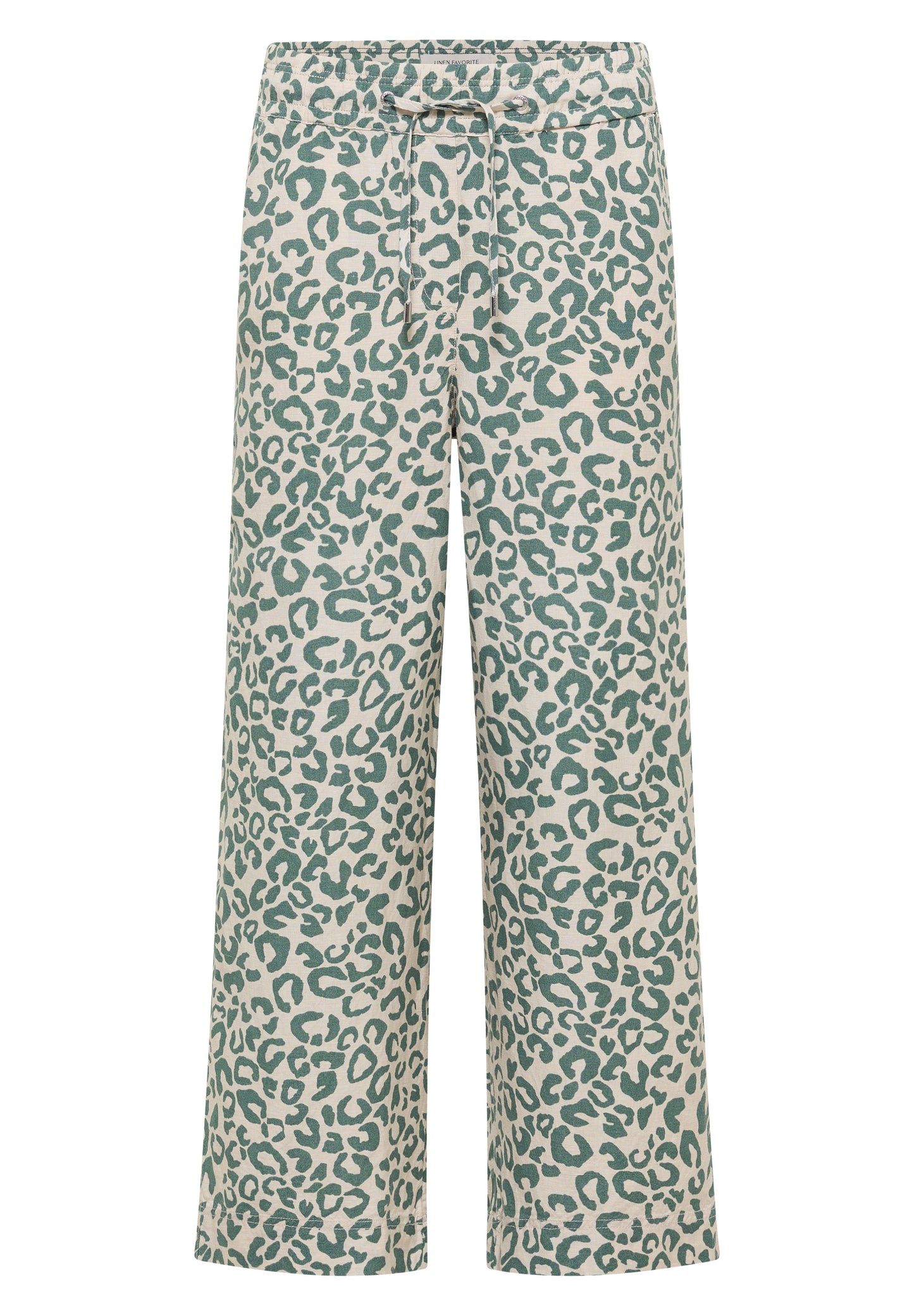CECIL - Wide Leg Hose aus Leinenmix im Leoprint - Farbe: macadamia beige
