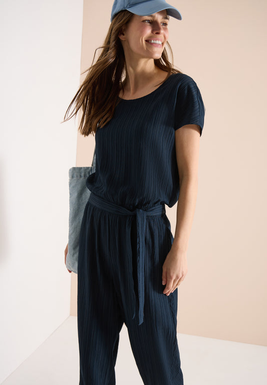 CECIL - Straight Leg Jumpsuit mit Struktur - Farbe: universal blue