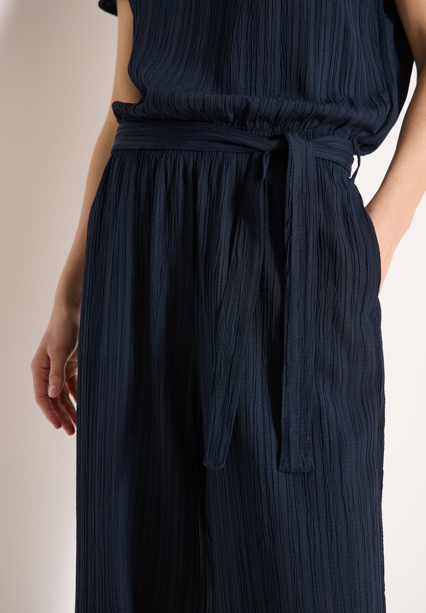 CECIL - Straight Leg Jumpsuit mit Struktur - Farbe: universal blue