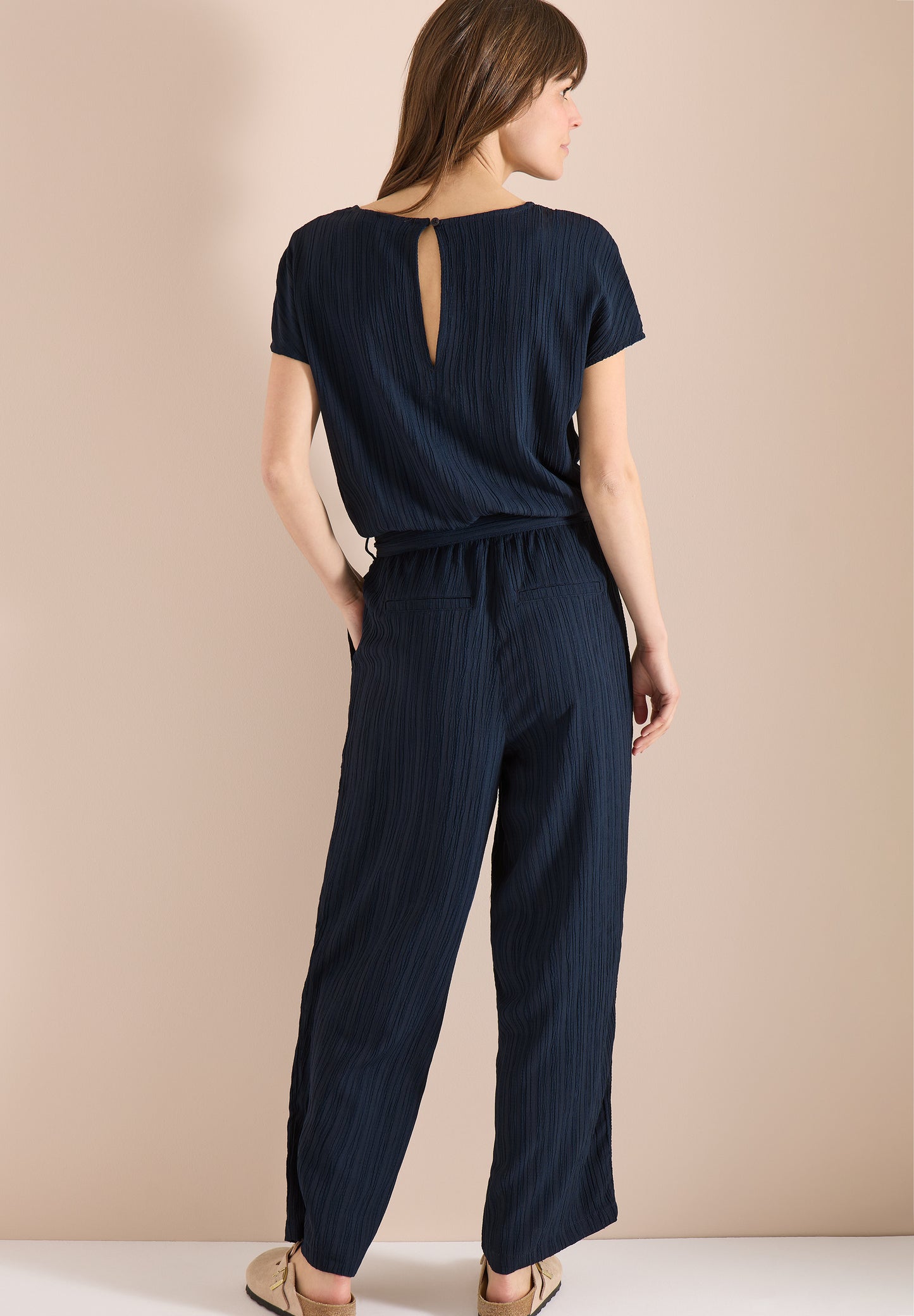 CECIL - Straight Leg Jumpsuit mit Struktur - Farbe: universal blue