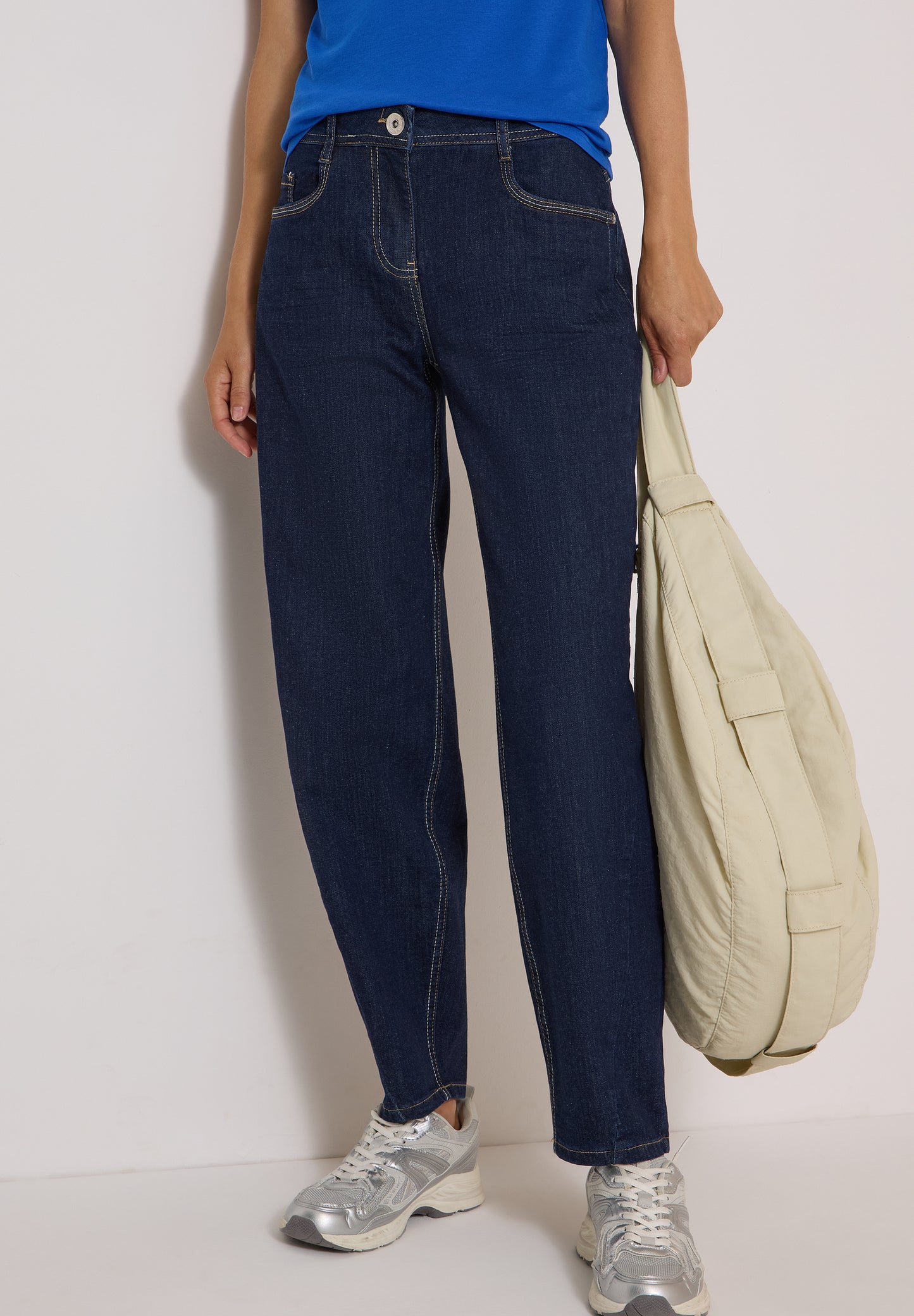 CECIL - High Waist Barrel Leg Jeans "Scarlett" - Farbe: rinsed wash