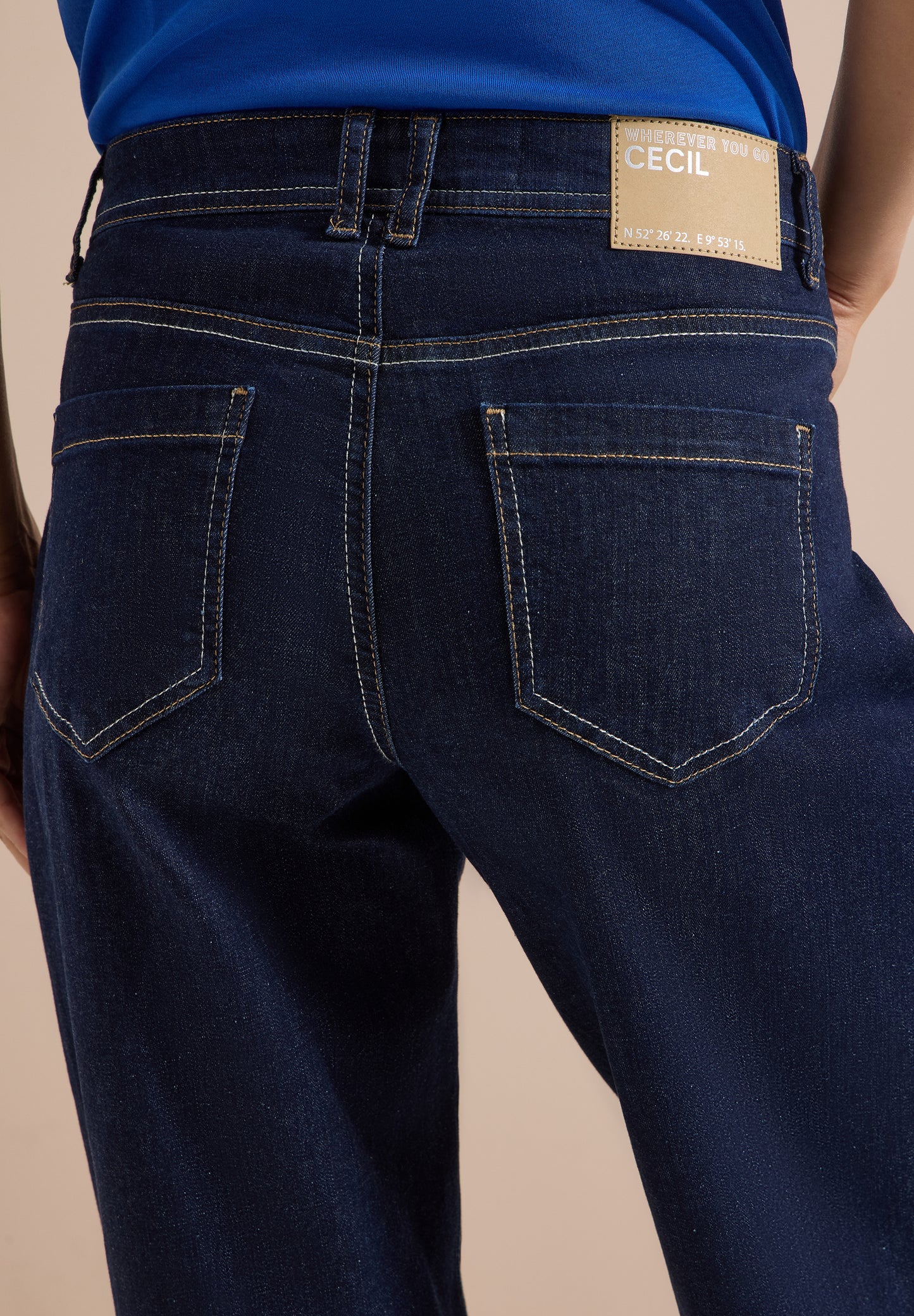 CECIL - High Waist Barrel Leg Jeans "Scarlett" - Farbe: rinsed wash
