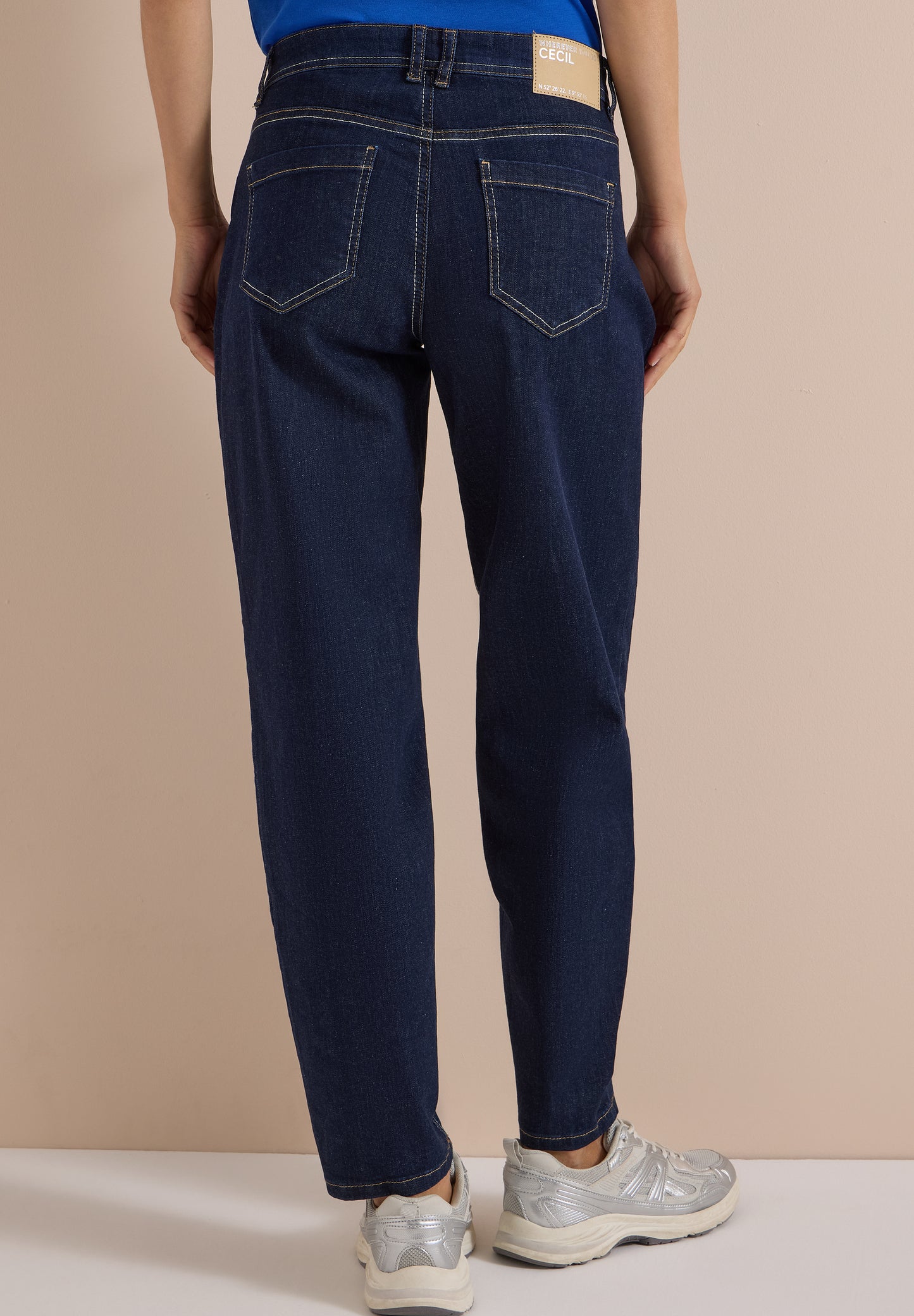 CECIL - High Waist Barrel Leg Jeans "Scarlett" - Farbe: rinsed wash