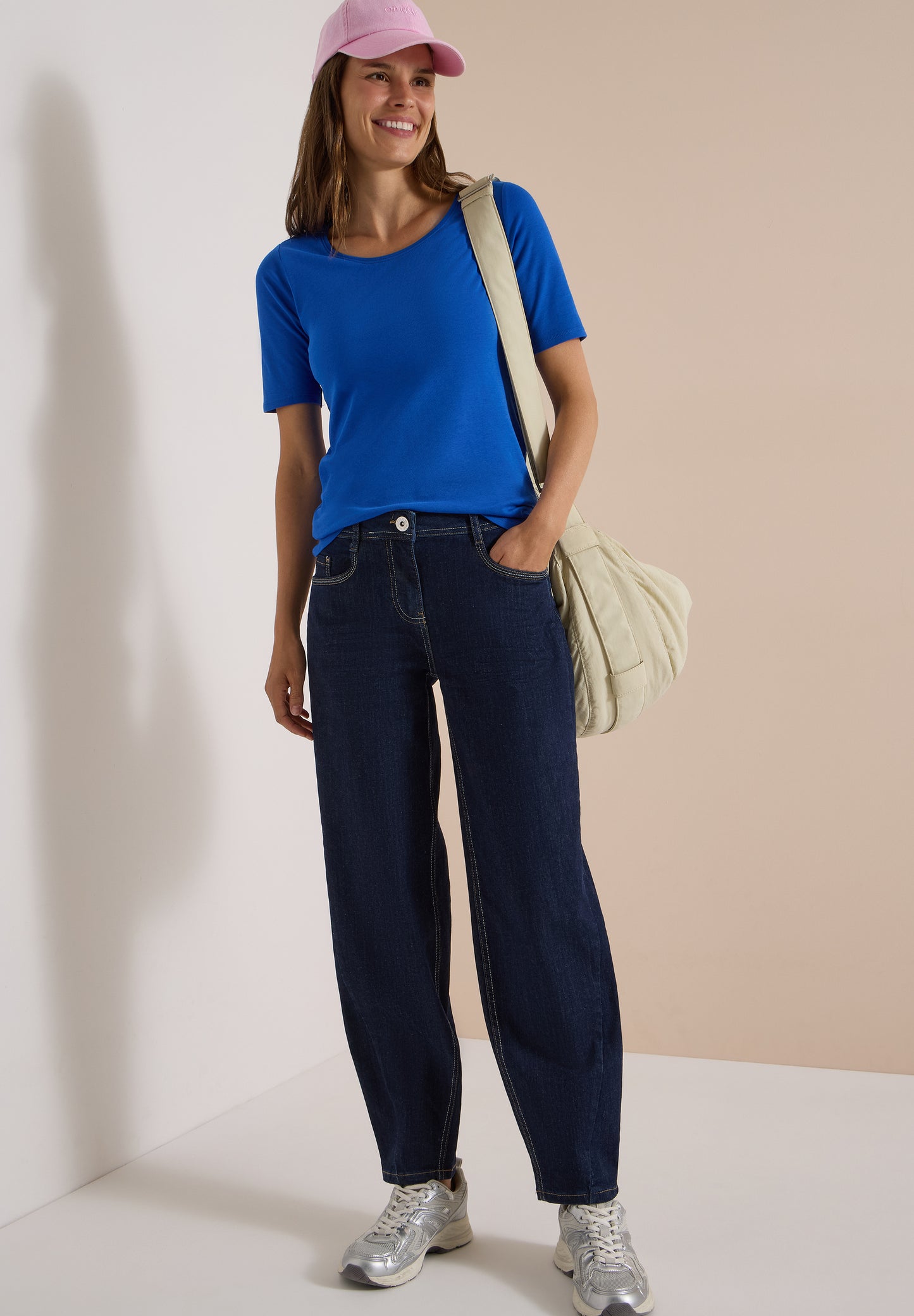 CECIL - High Waist Barrel Leg Jeans "Scarlett" - Farbe: rinsed wash