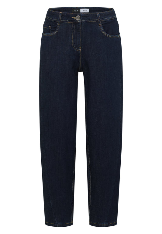 CECIL - High Waist Barrel Leg Jeans "Scarlett" - Farbe: rinsed wash
