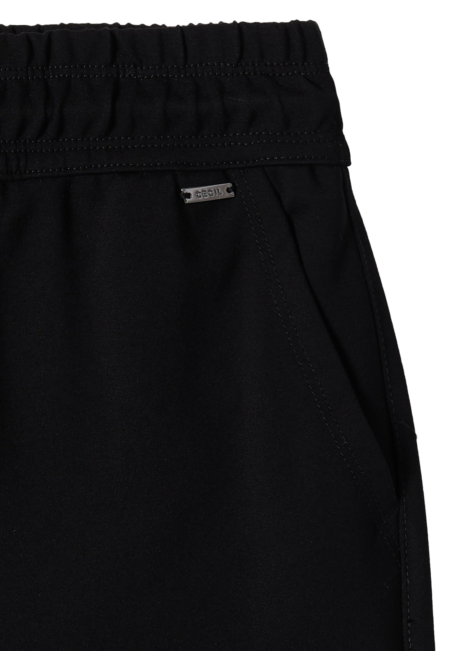 CECIL - Mid Waist Slim Leg Hose im Casual Fit - Farbe: Black
