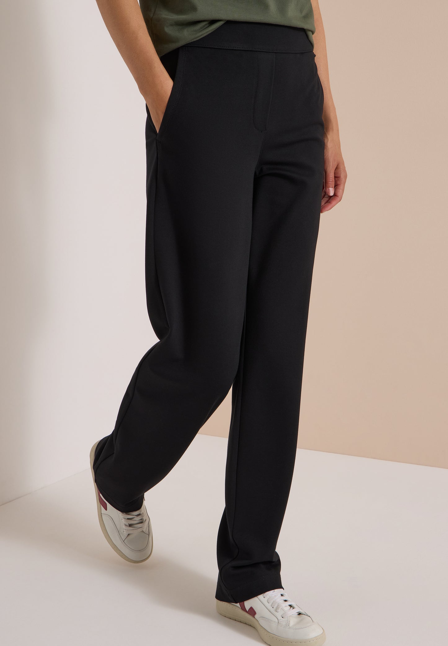 CECIL - High Waist Straight Leg Hose im Loose Fit - Farbe: Black