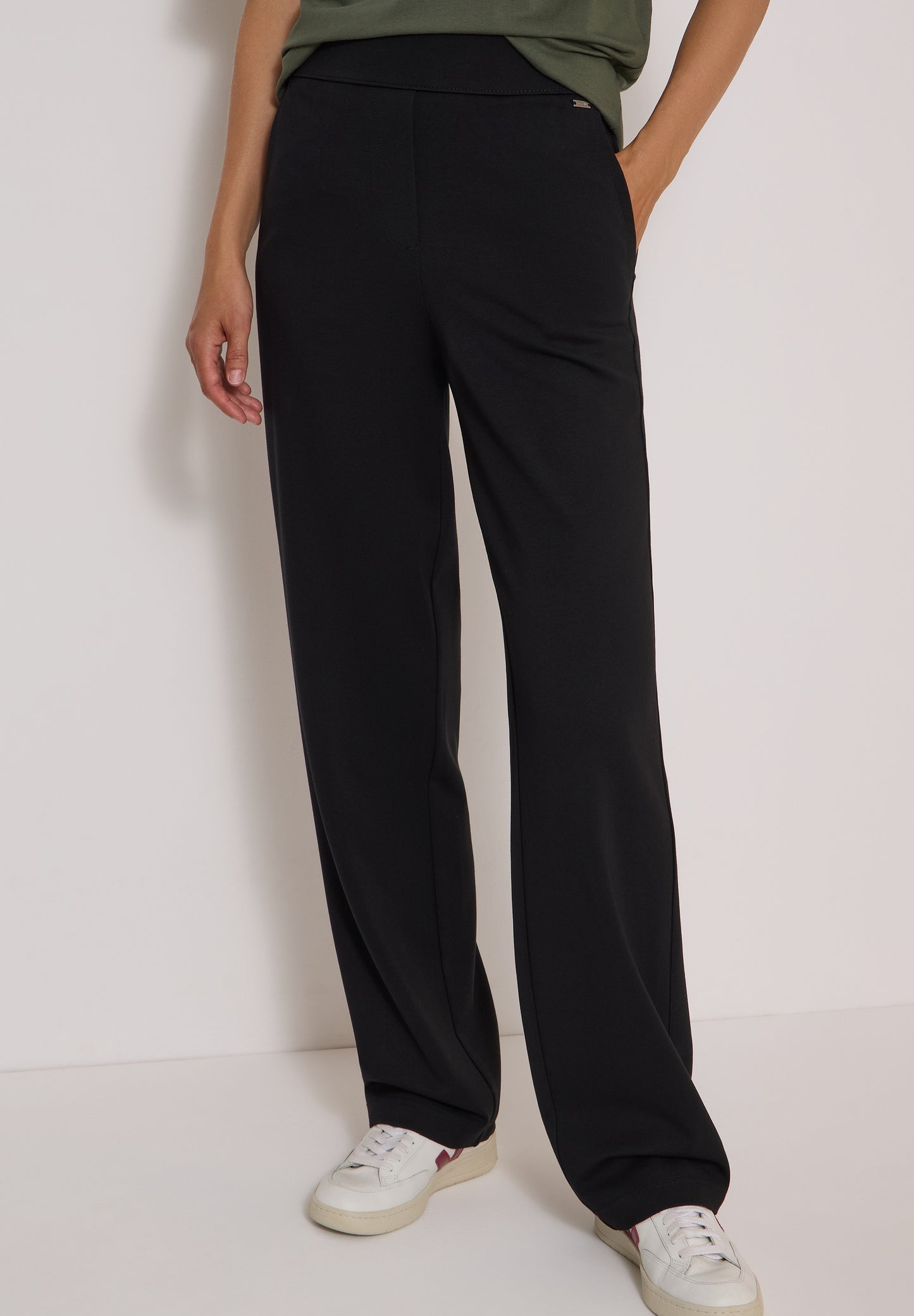 CECIL - High Waist Straight Leg Hose im Loose Fit - Farbe: Black