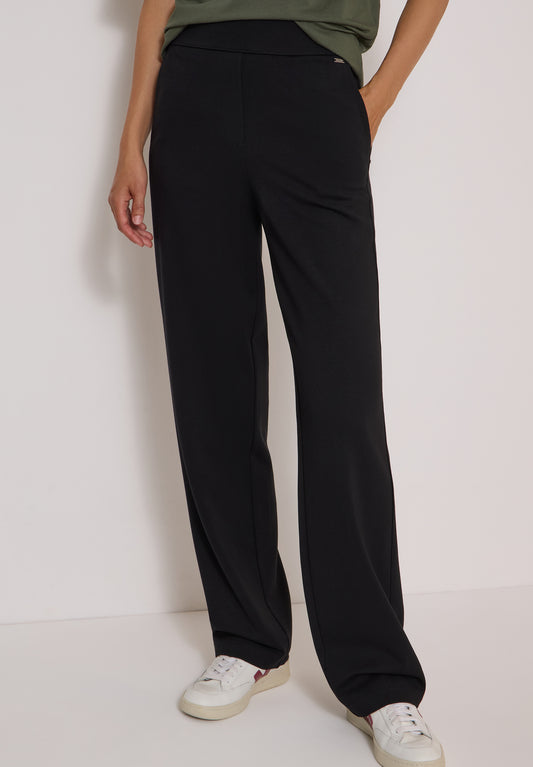 CECIL - High Waist Straight Leg Hose im Loose Fit - Farbe: Black