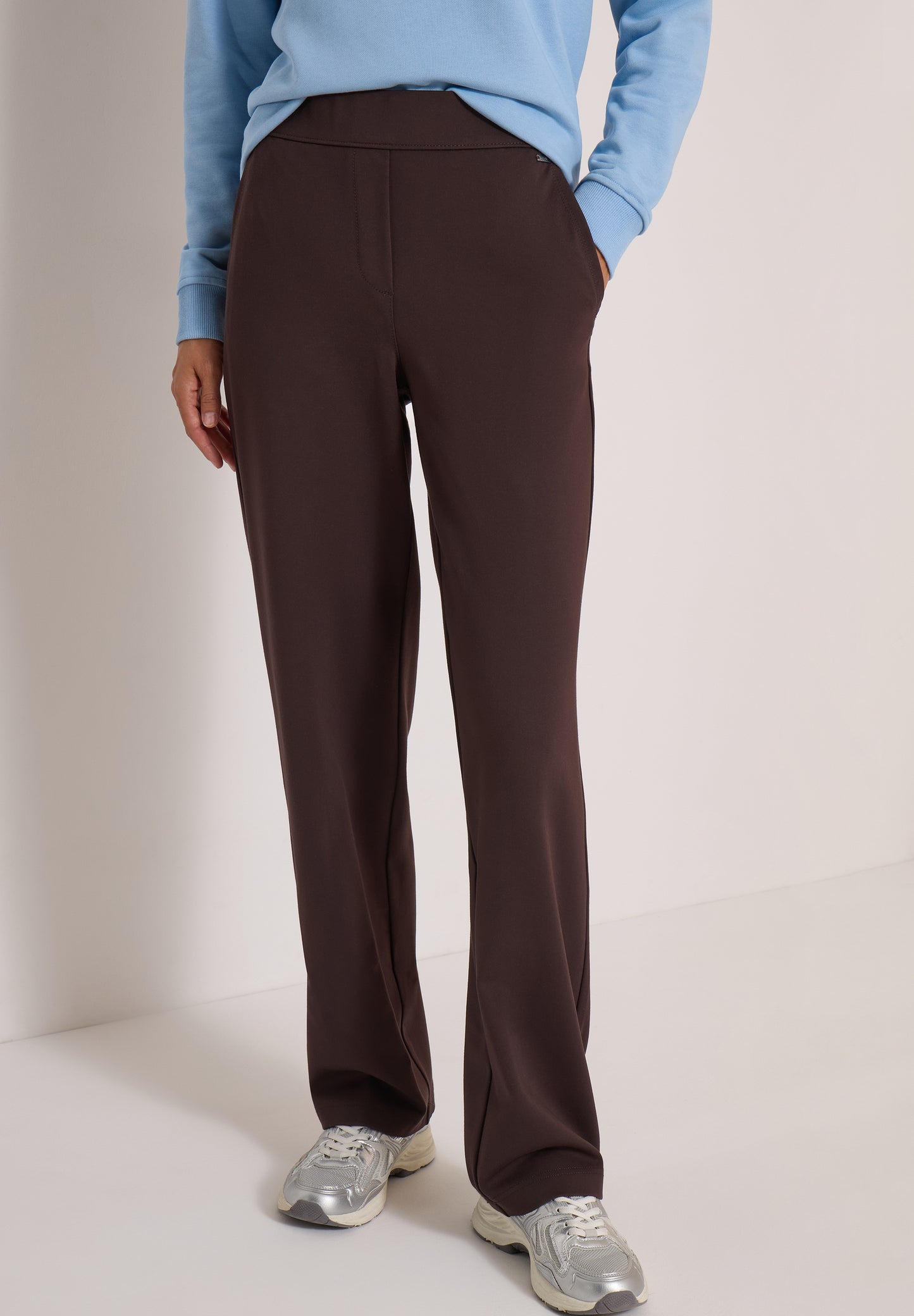 CECIL - High Waist Straight Leg Hose im Loose Fit - Farbe: truffle brown