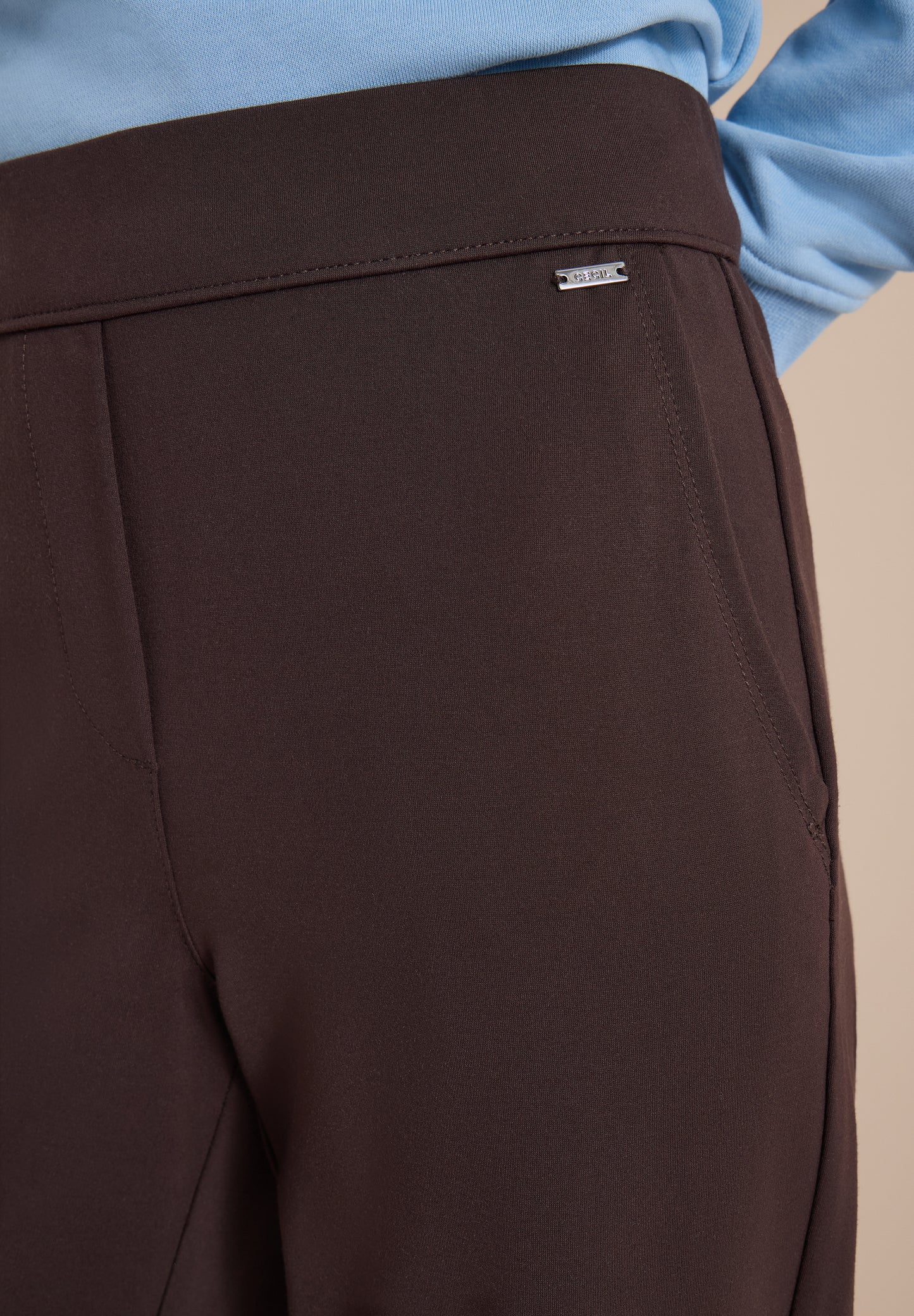 CECIL - High Waist Straight Leg Hose im Loose Fit - Farbe: truffle brown