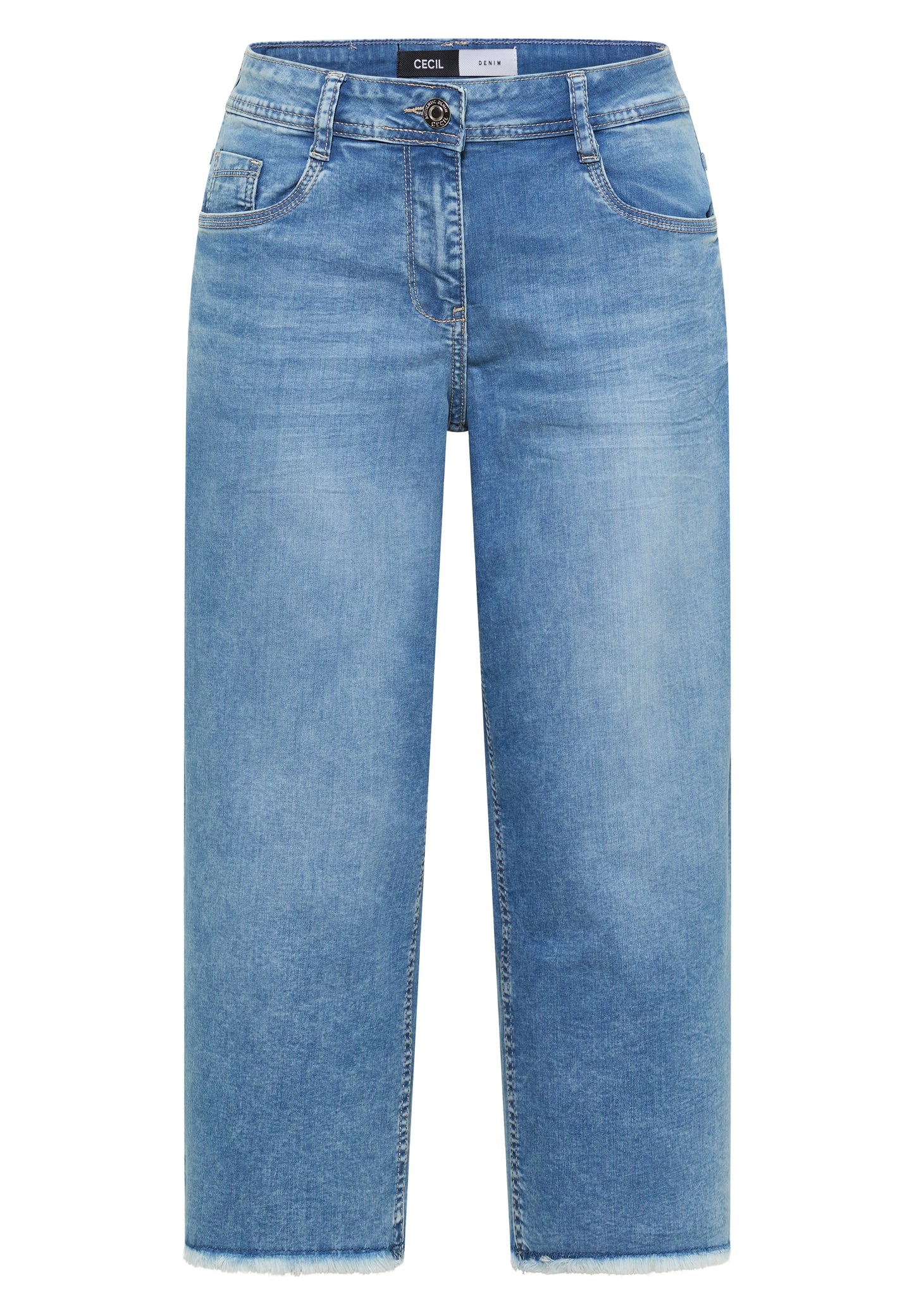 CECIL - 3/4 Wide Leg Jeans im Loose Fit - Farbe: light blue washed