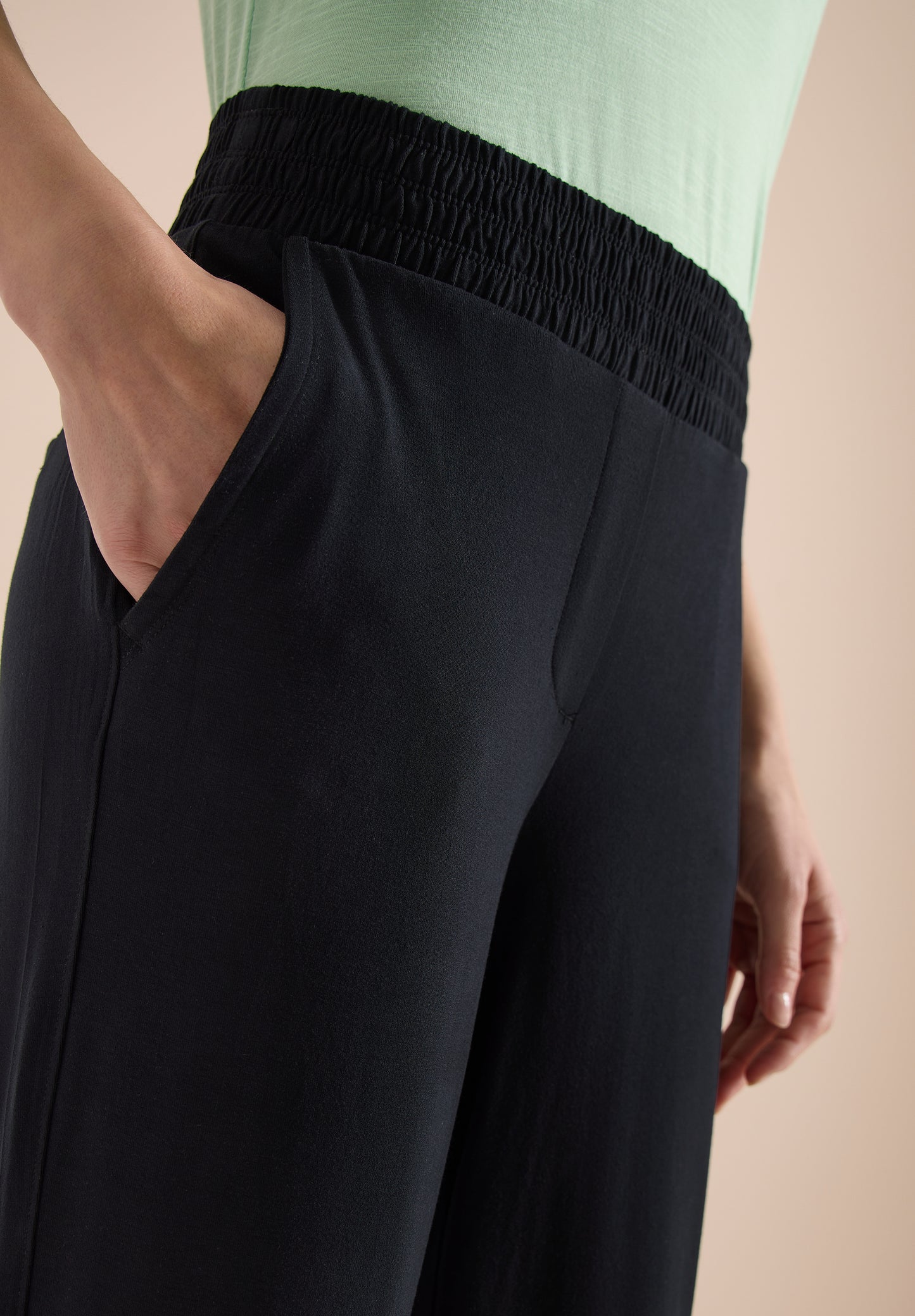 CECIL - High Waist Wide Leg Hose im Loose Fit - Farbe: Black