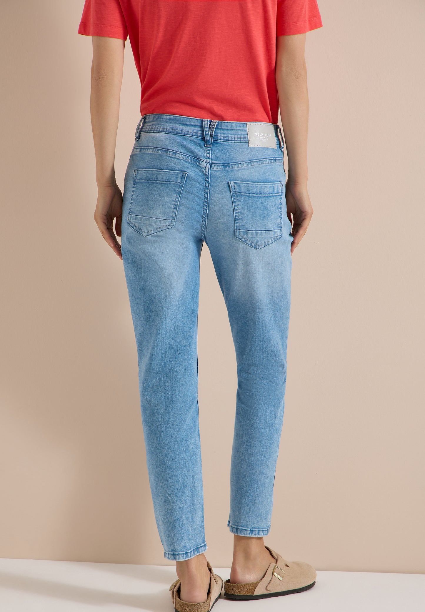CECIL - Straight Leg Jeans mit Nietendetails - Farbe: light blue washed