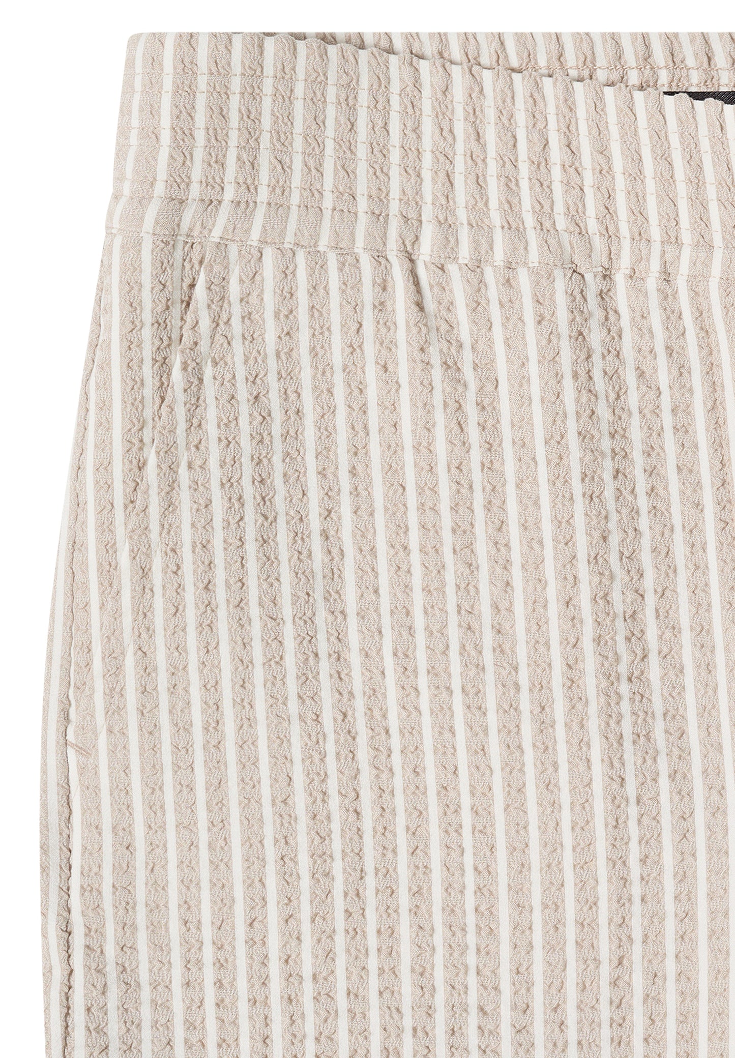 CECIL - Wide Leg Hose in Seersucker-Qualität - Farbe: grain beige