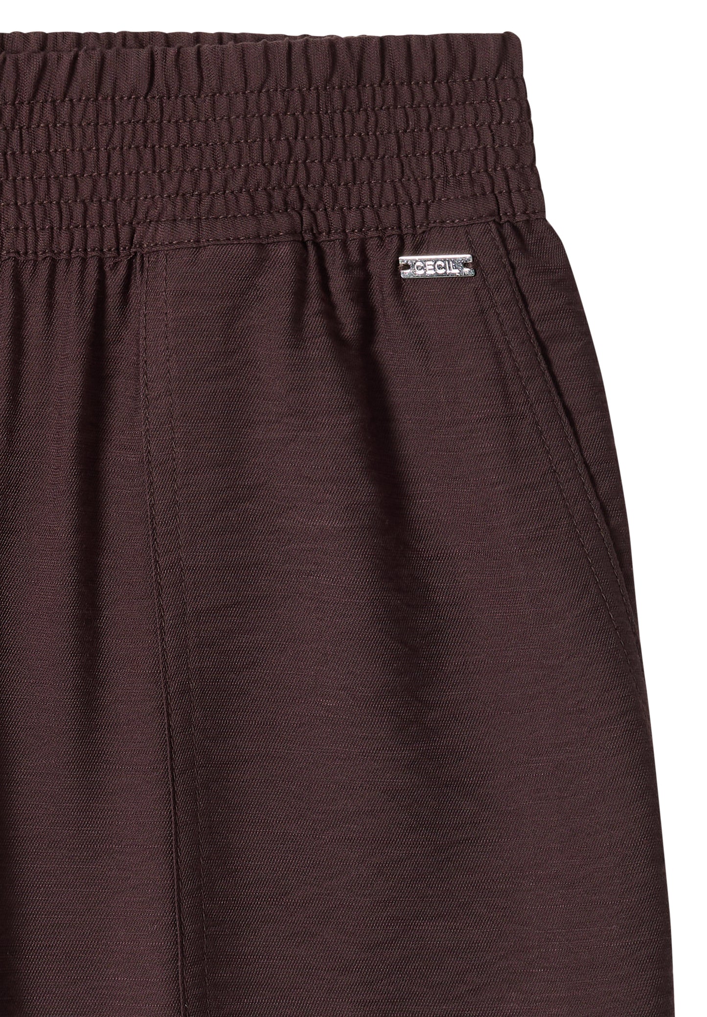 CECIL - Mid Waist Slim Leg Hose im Loose Fit - Farbe: brown cacao