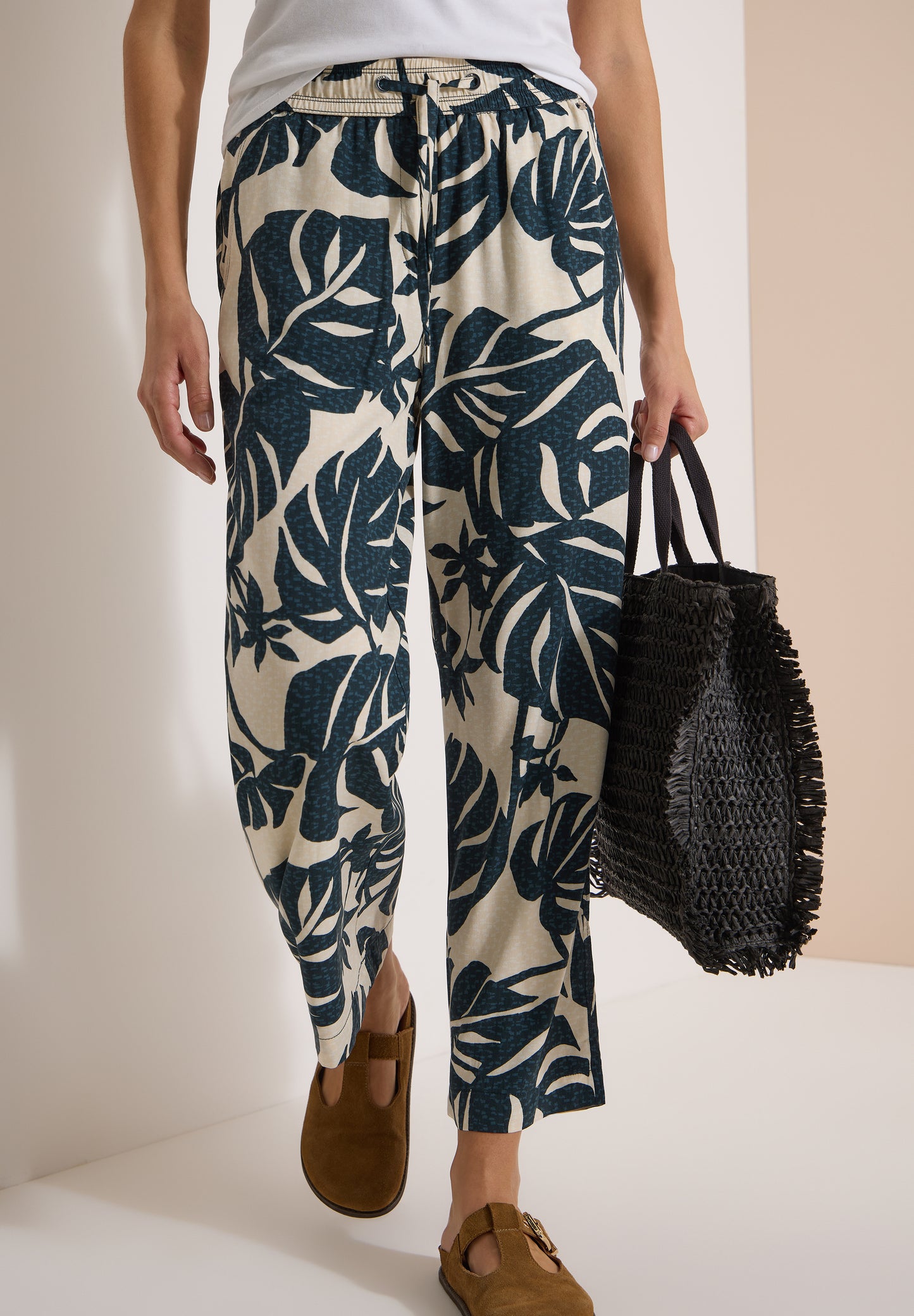 CECIL - High Waist Wide Leg Hose im Loose Fit - Farbe: palm breeze green