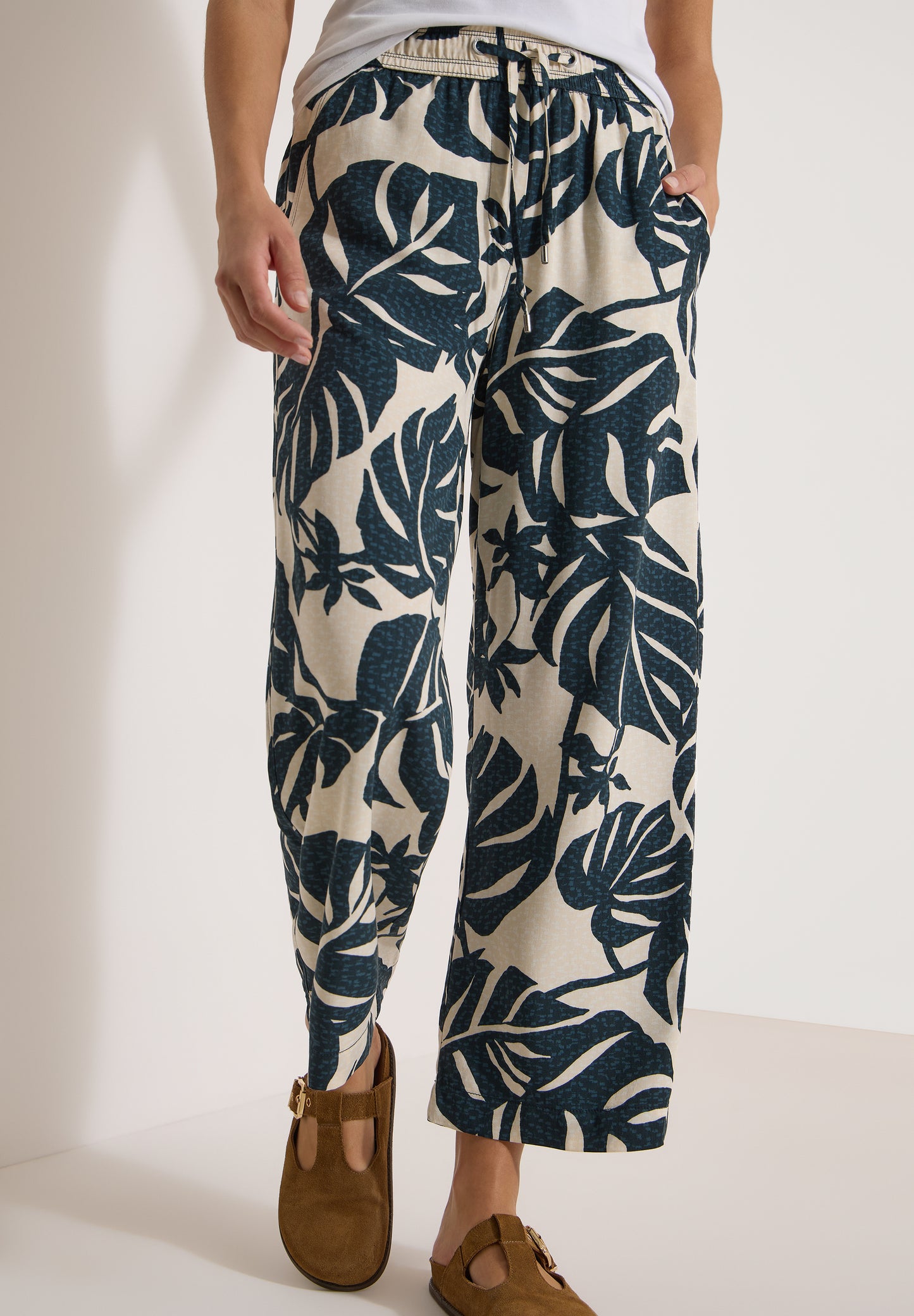CECIL - High Waist Wide Leg Hose im Loose Fit - Farbe: palm breeze green