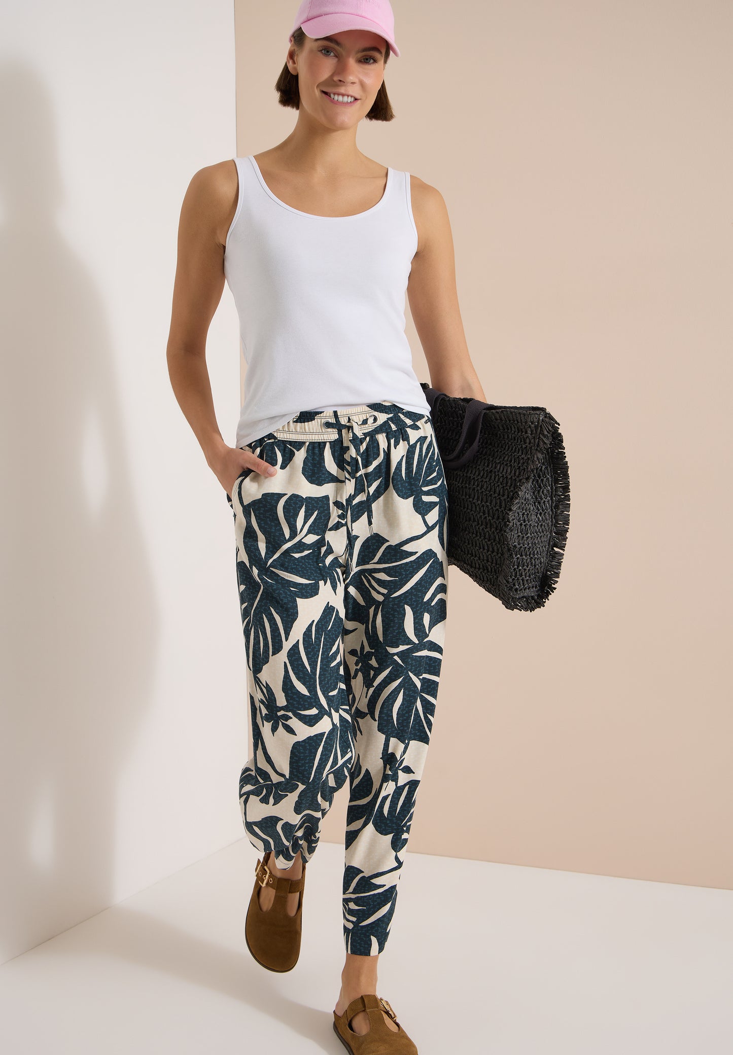 CECIL - High Waist Wide Leg Hose im Loose Fit - Farbe: palm breeze green