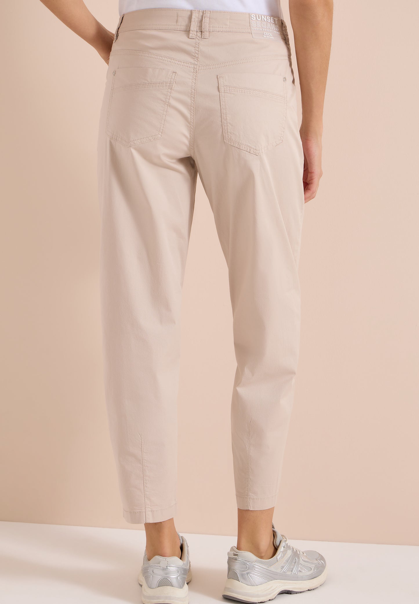 CECIL - Barrel Leg Hose in Papertouch Qualität - Farbe: cashmere beige