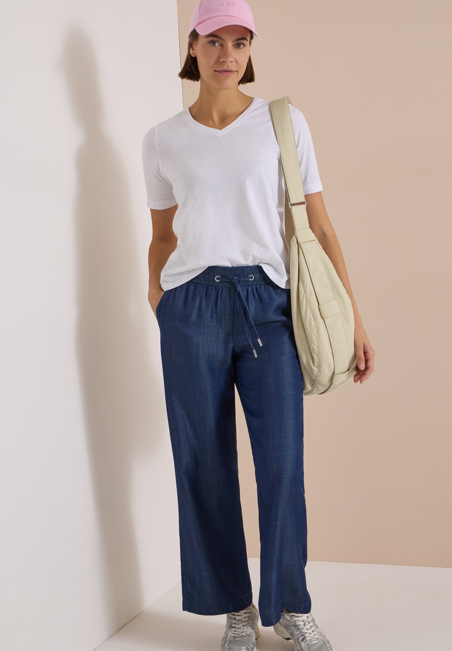 CECIL - Wide Leg Hose in Denim-Optik - Farbe: Dark blue wash