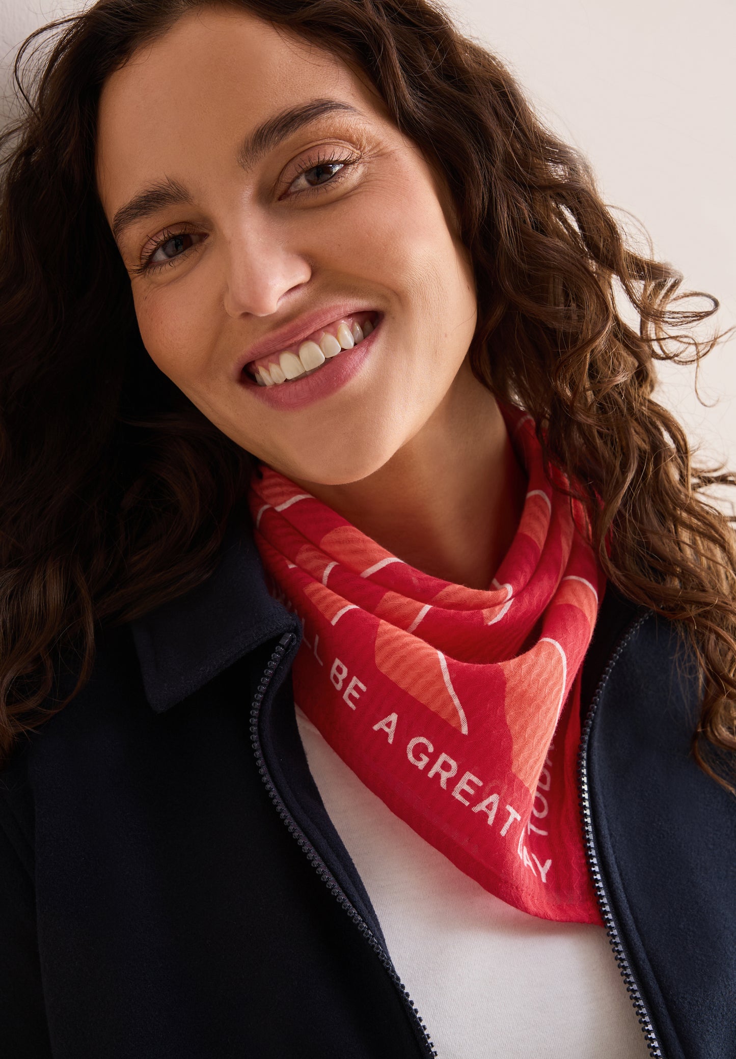 CECIL bedrucktes Bandana Tuch - Farbe: rot