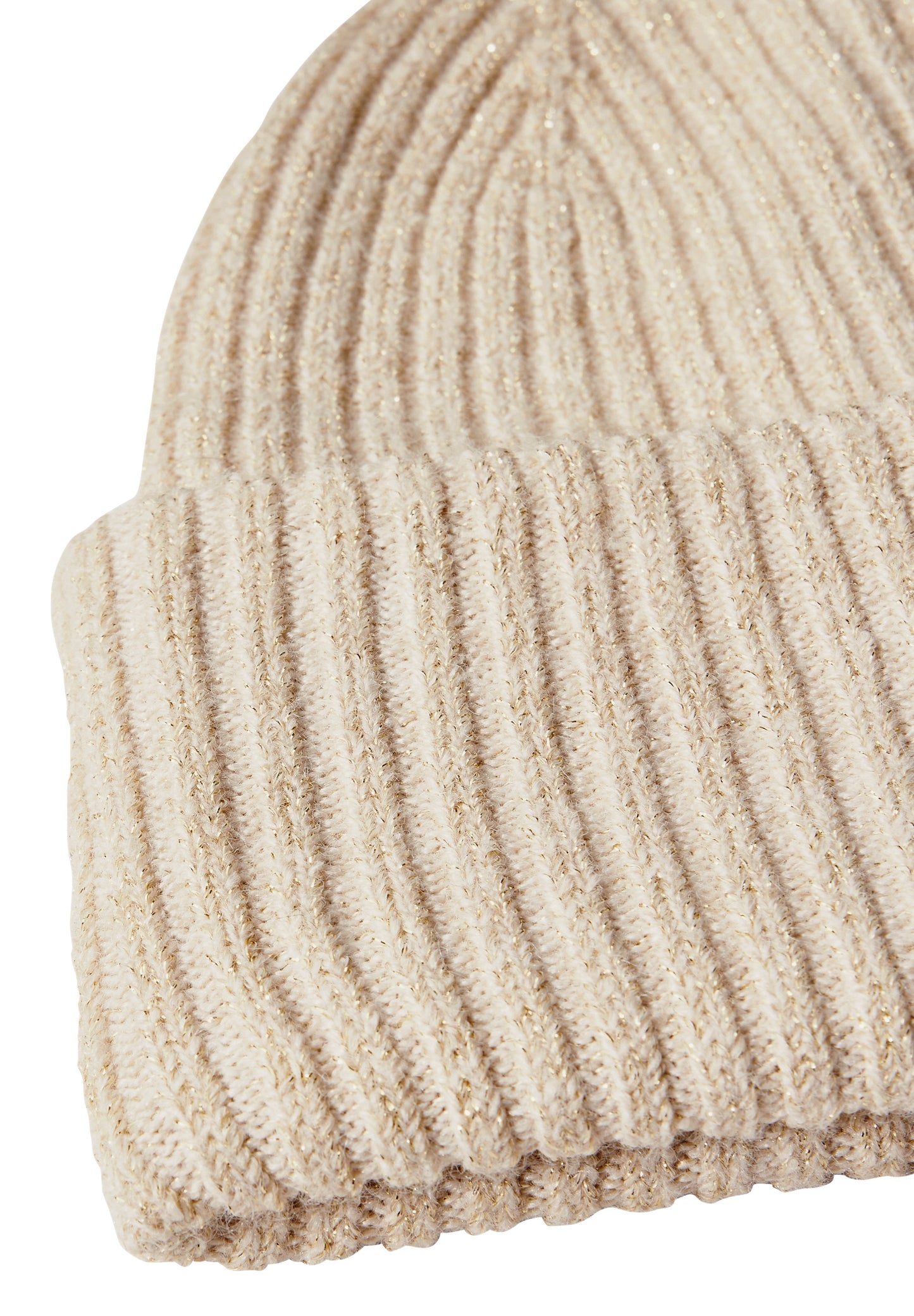 CECIL Beanie Mütze mit Glitzerdetails - Farbe: desert beige melange