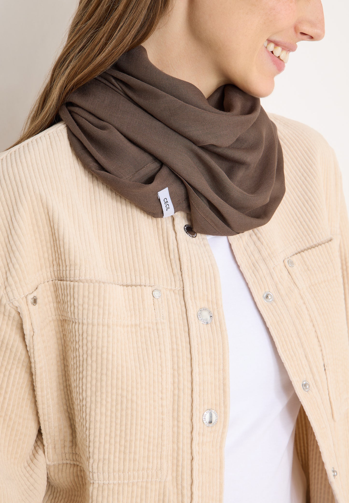 CECIL - Loop Schal in Unifarbe - Farbe: urban taupe