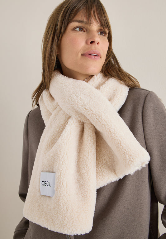 CECIL Teddy Schal - Farbe: teddy vanilla white
