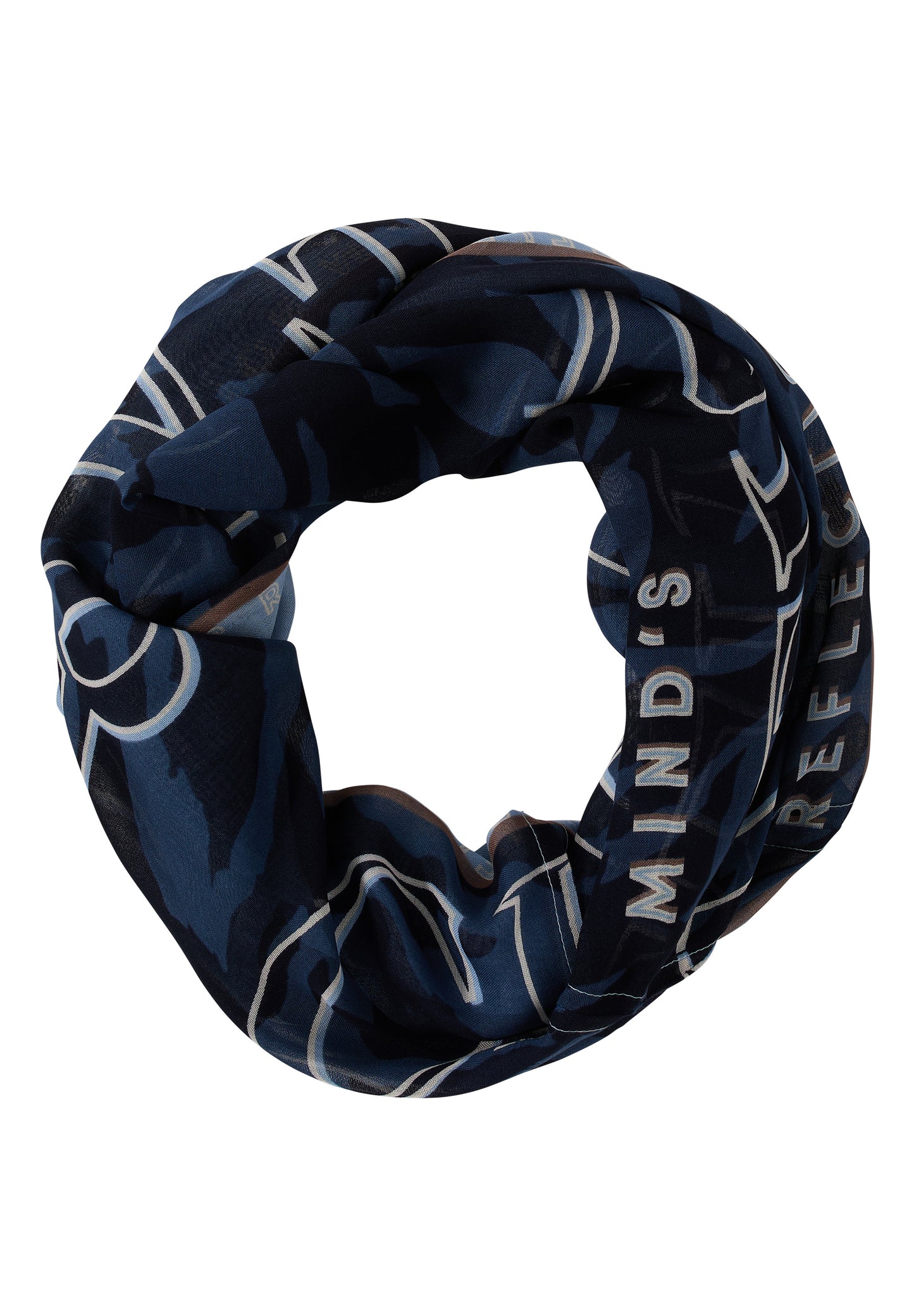 CECIL Gemusterter Loop Schal - Farbe: urban dark blue