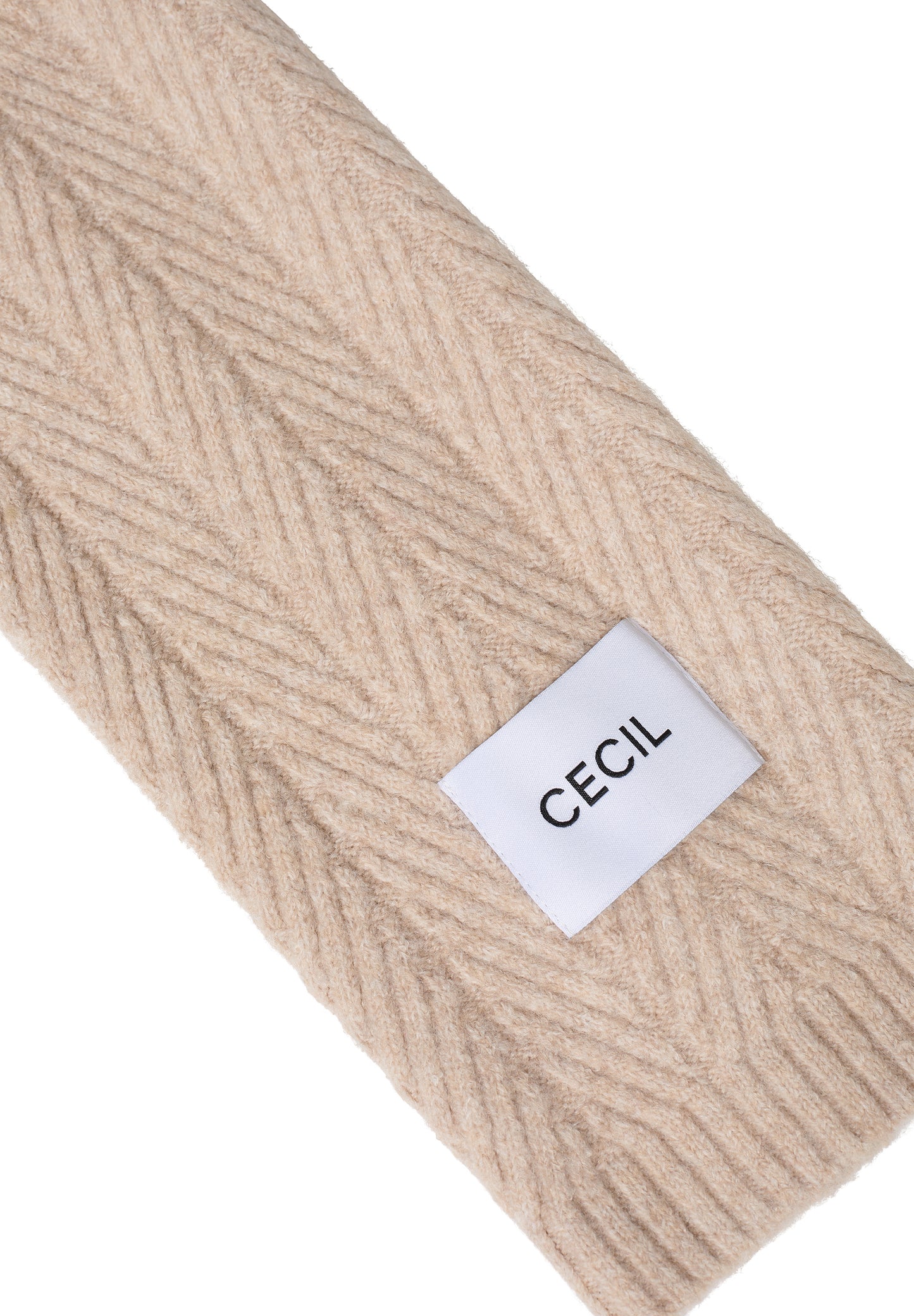 CECIL Strickschal mit Struktur - Farbe: sandalwood beige melange
