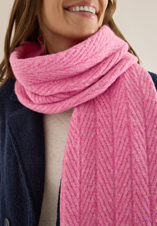 CECIL Strickschal mit Struktur - Farbe: dark blossom melange