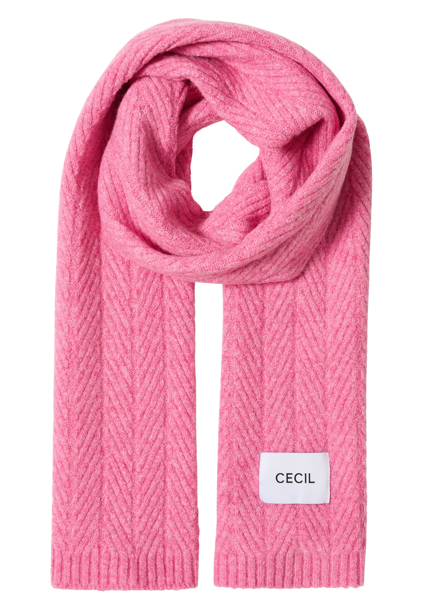 CECIL Strickschal mit Struktur - Farbe: dark blossom melange