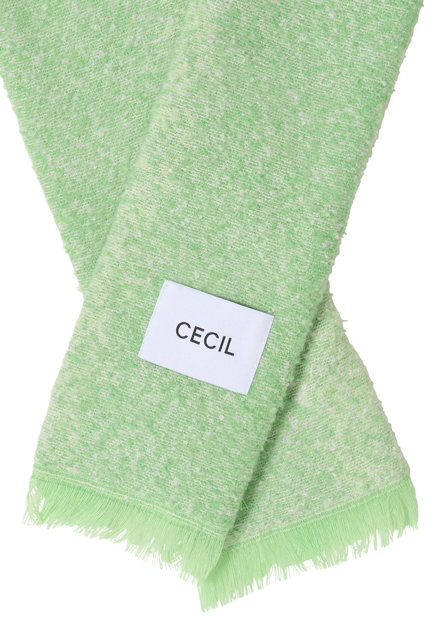 CECIL - Jacquard Schal - Farbe: dark bamboo green