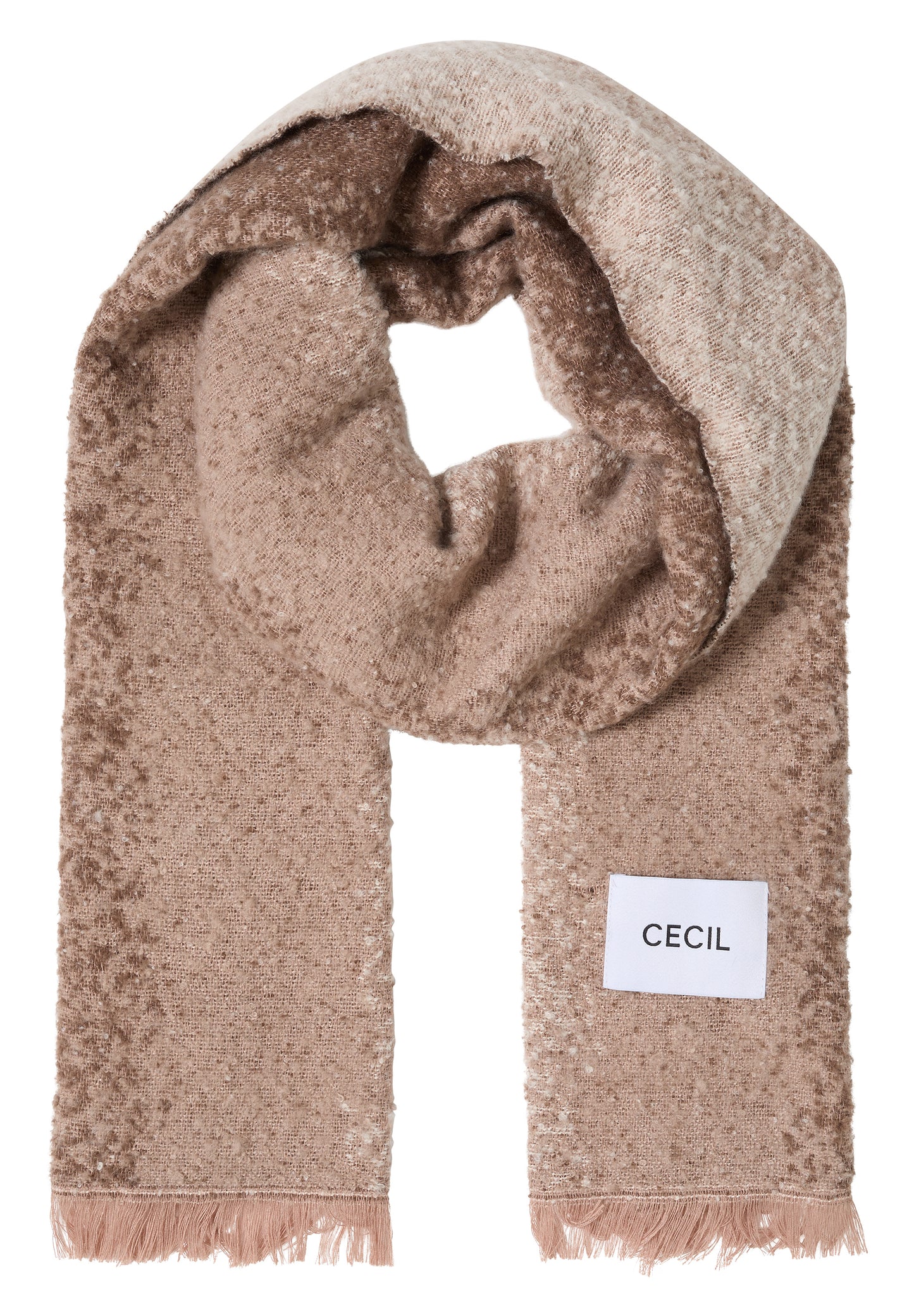 CECIL - Jacquard Schal - Farbe: urban taupe