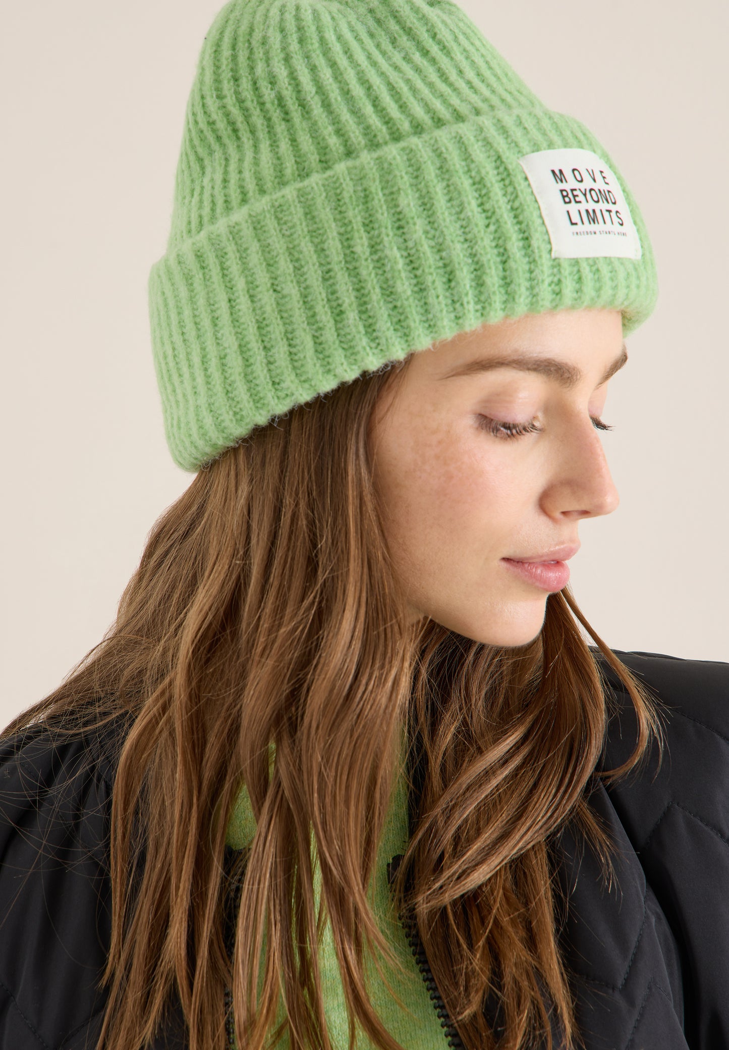 CECIL - Strickmütze - Farbe: bamboo green melange