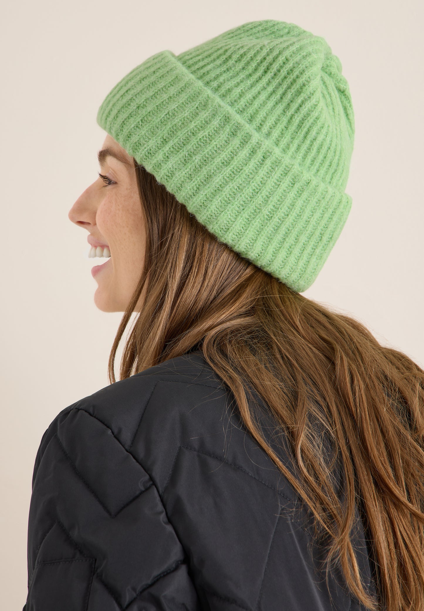 CECIL - Strickmütze - Farbe: bamboo green melange