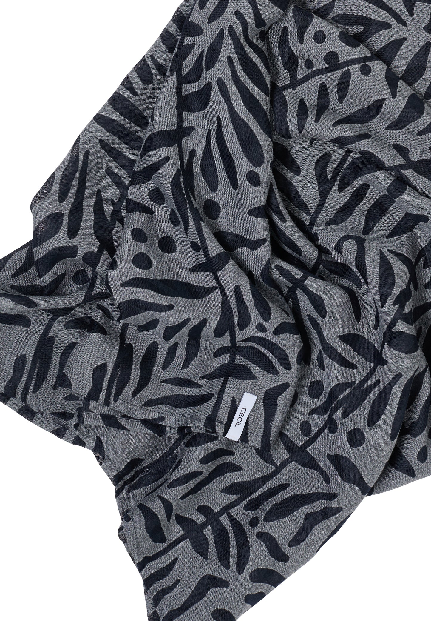 CECIL - Ausbrenner Loop Schal - Farbe: universal blue