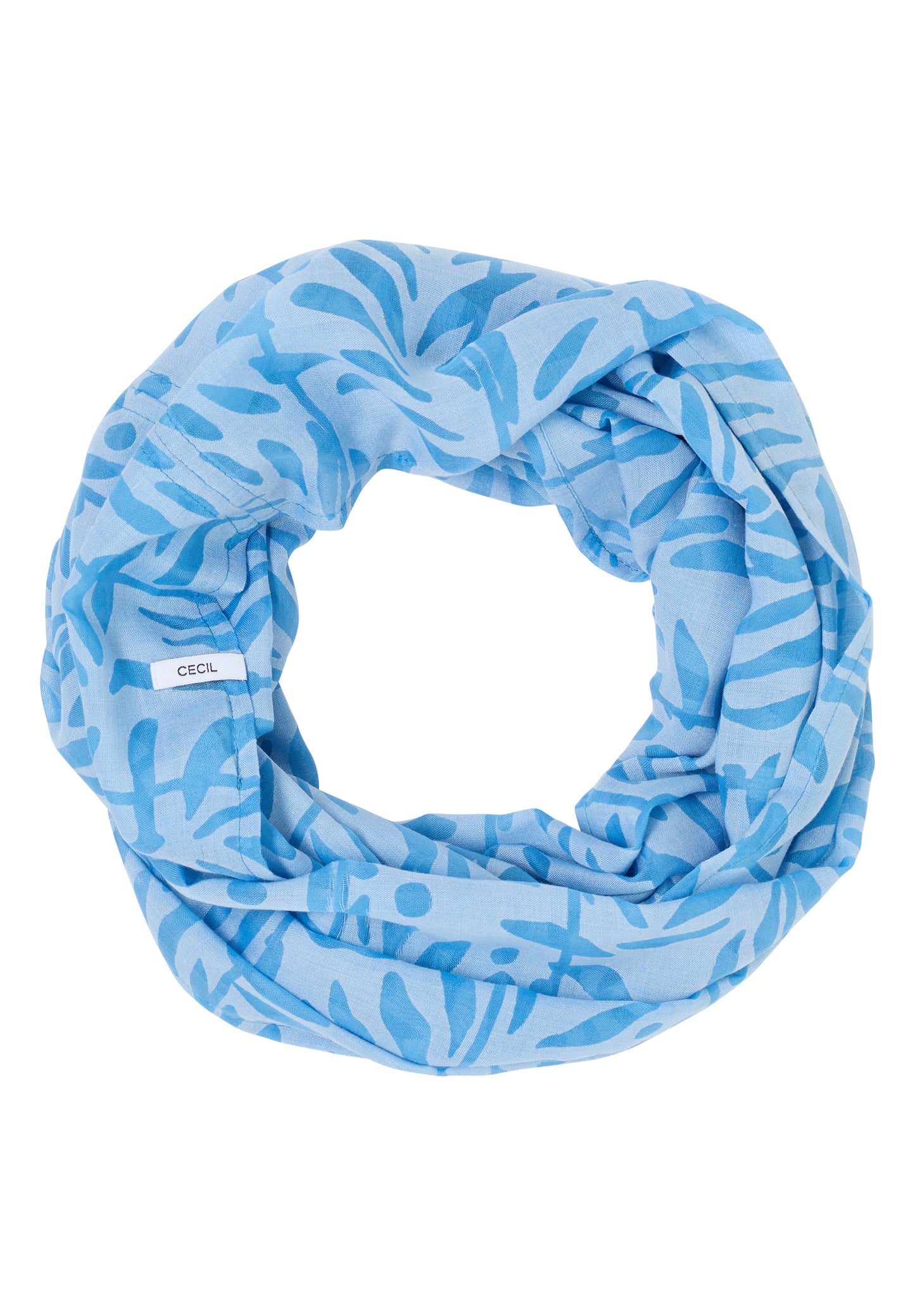 CECIL - Ausbrenner Loop Schal - Farbe: fountain blue