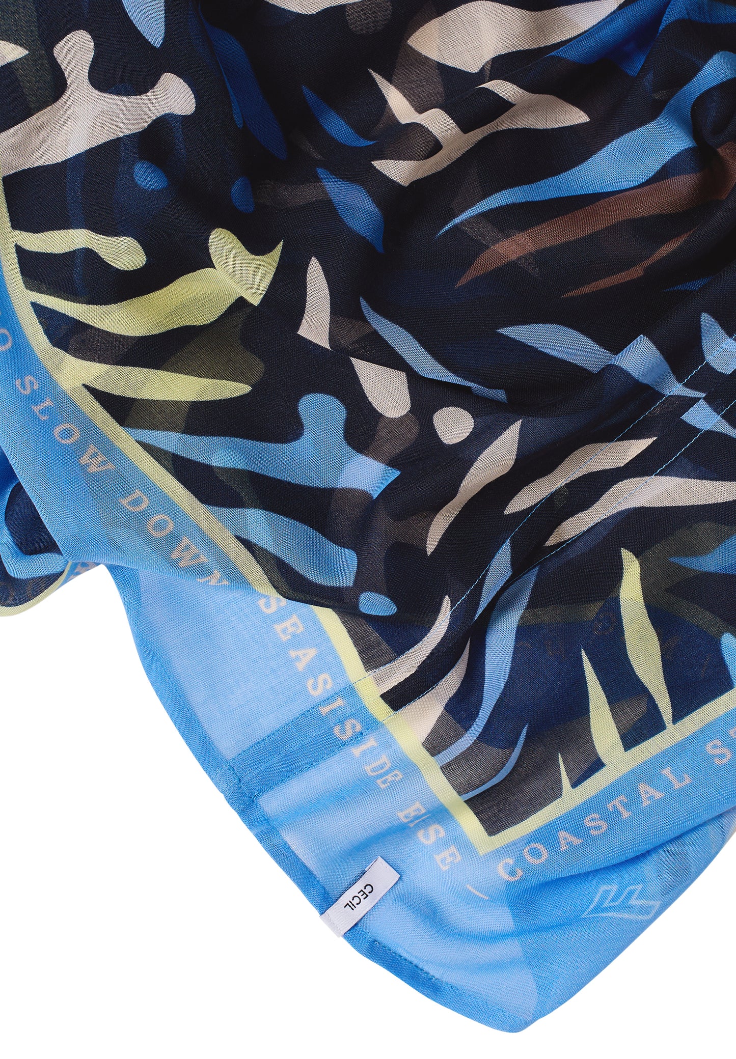 CECIL - Gemusterter Loop Schal - Farbe: blau